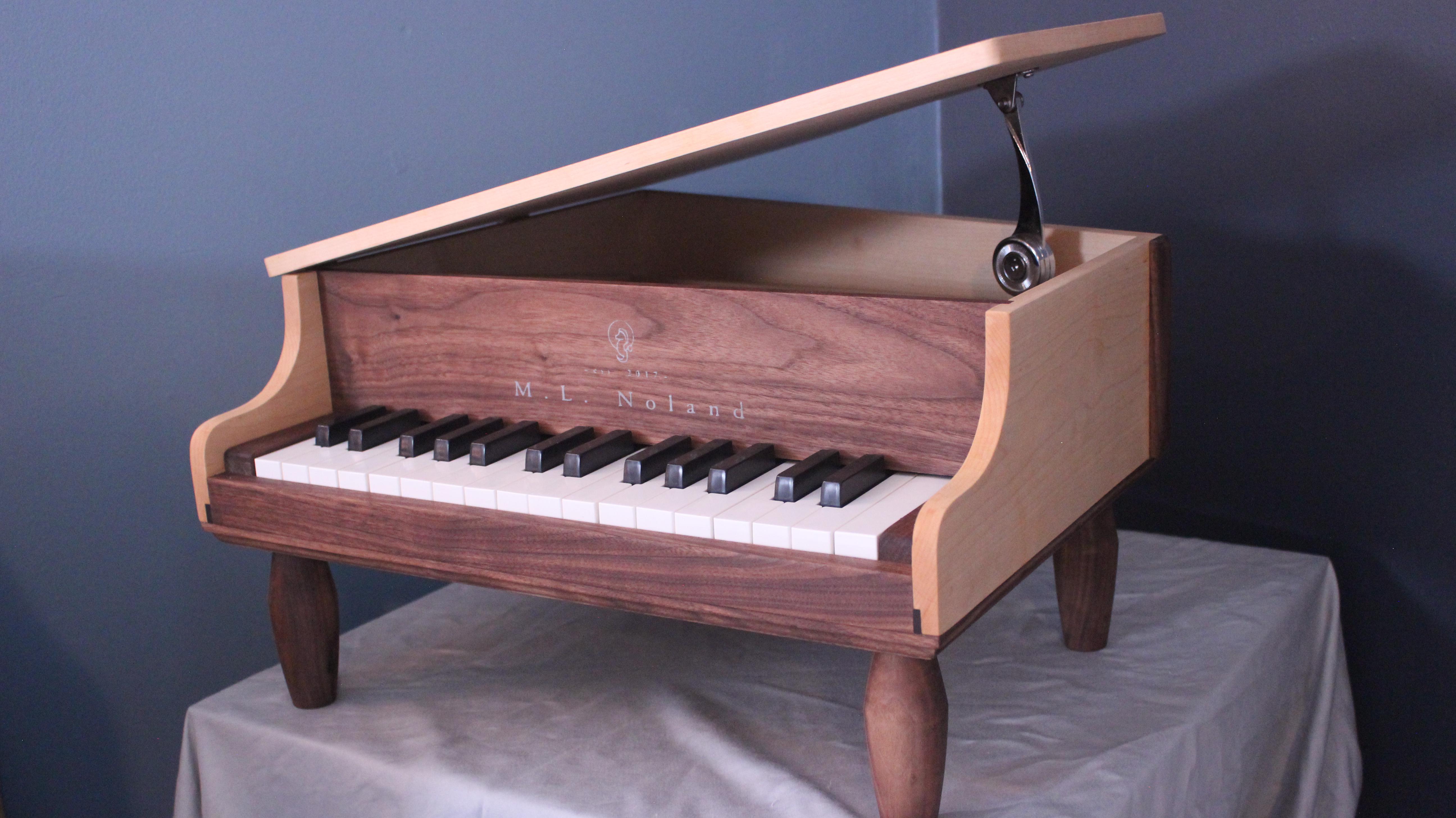 I made a personalized toy piano for my girlfriend's nephew to give to