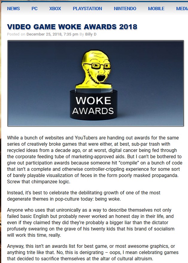 This is TOP GaME JouRNaliSM. r/Gamingcirclejerk