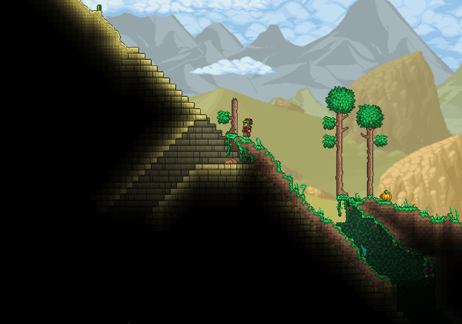 I've seen pyramids stick out of the ground, but this.. r/Terraria