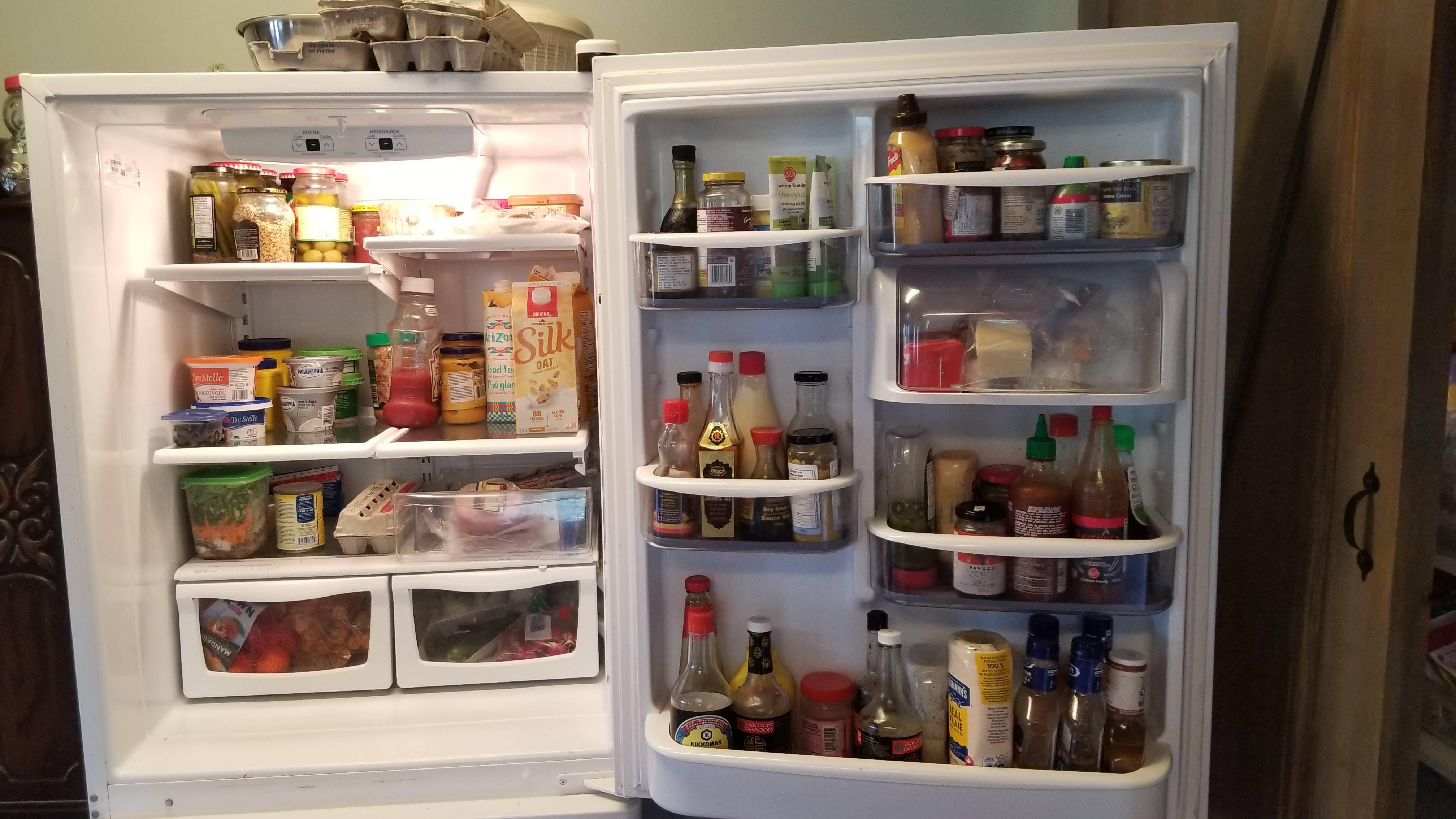 Cleaned my fridge today and it turns we don't have food; we have a