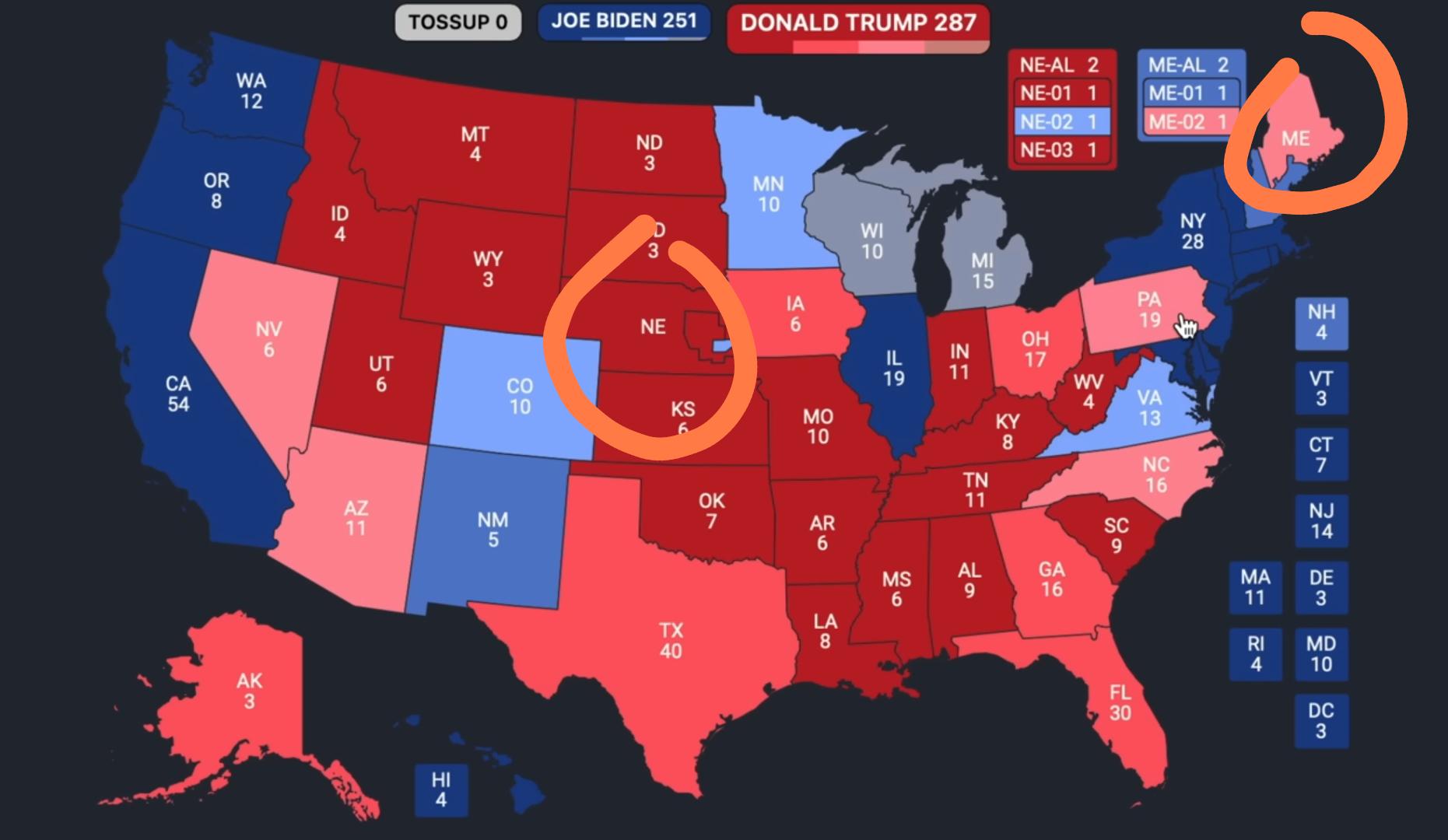 From a nonamerican, why are Nebraska and Maine split up in the