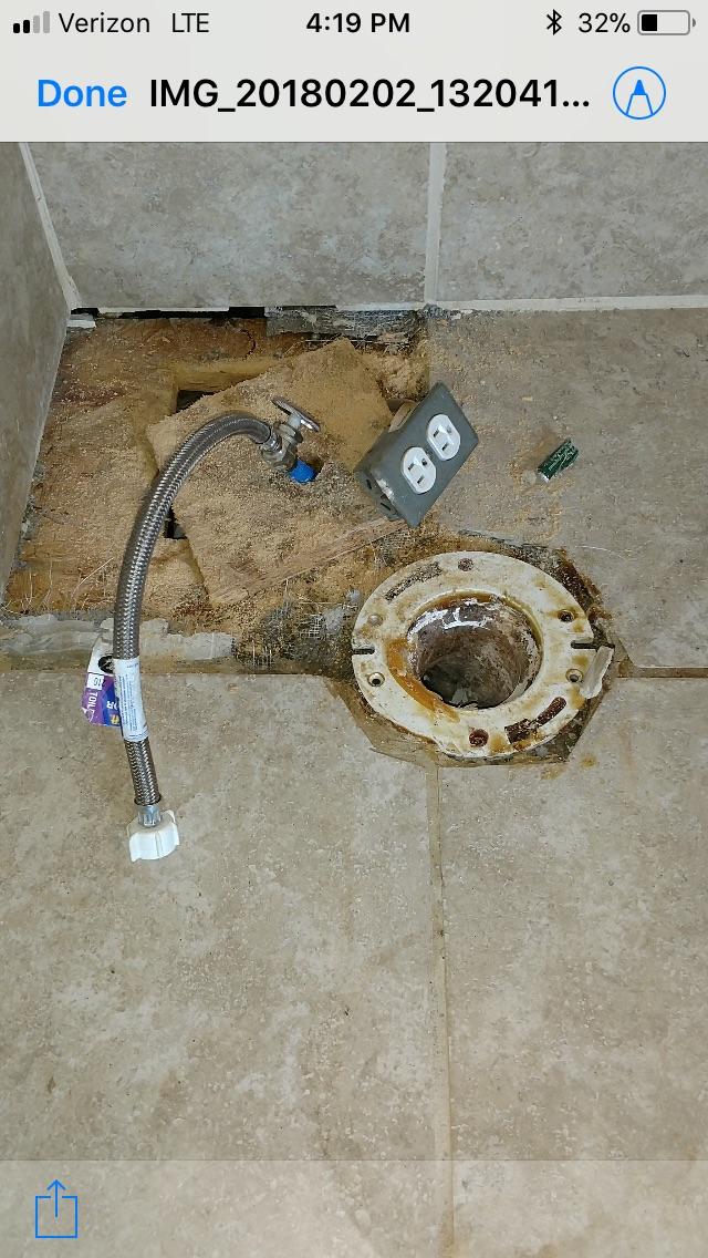 Found a LIVE outlet underneath the toilet bowl r/OSHA