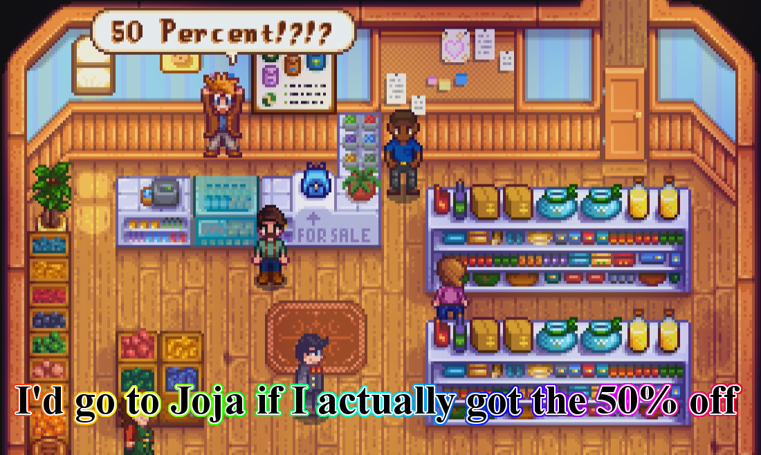 Stardew Valley What Happens If You Buy Joja Membership at Alberto