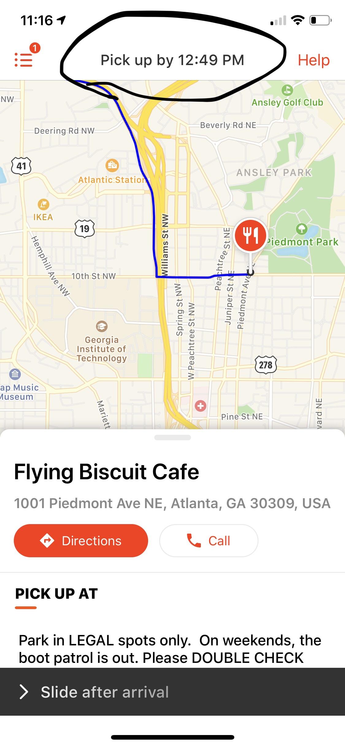 The restaurant and delivery are only 11 minutes away... doordash