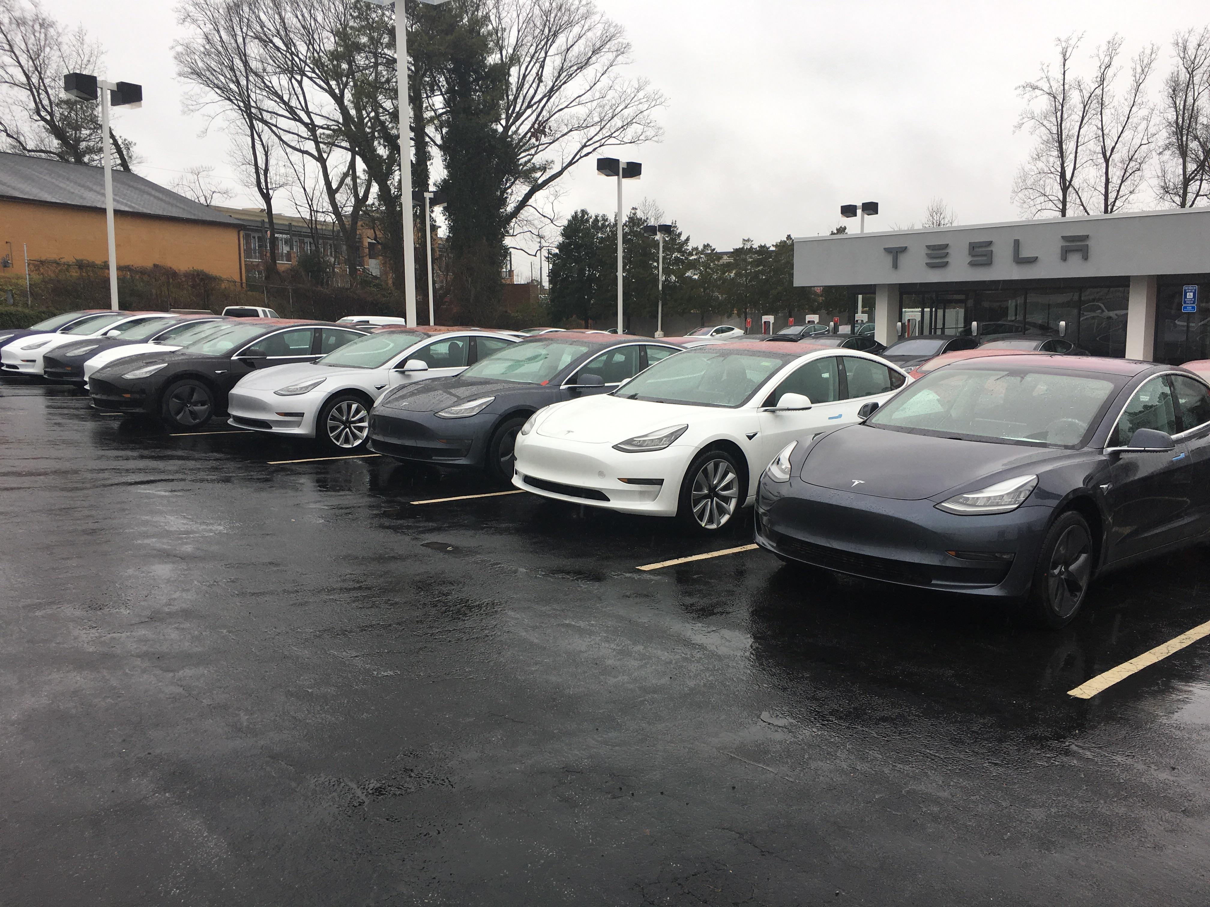 Tesla Model 3 at Duluth Tesla Store. If anyone wanted to see them in
