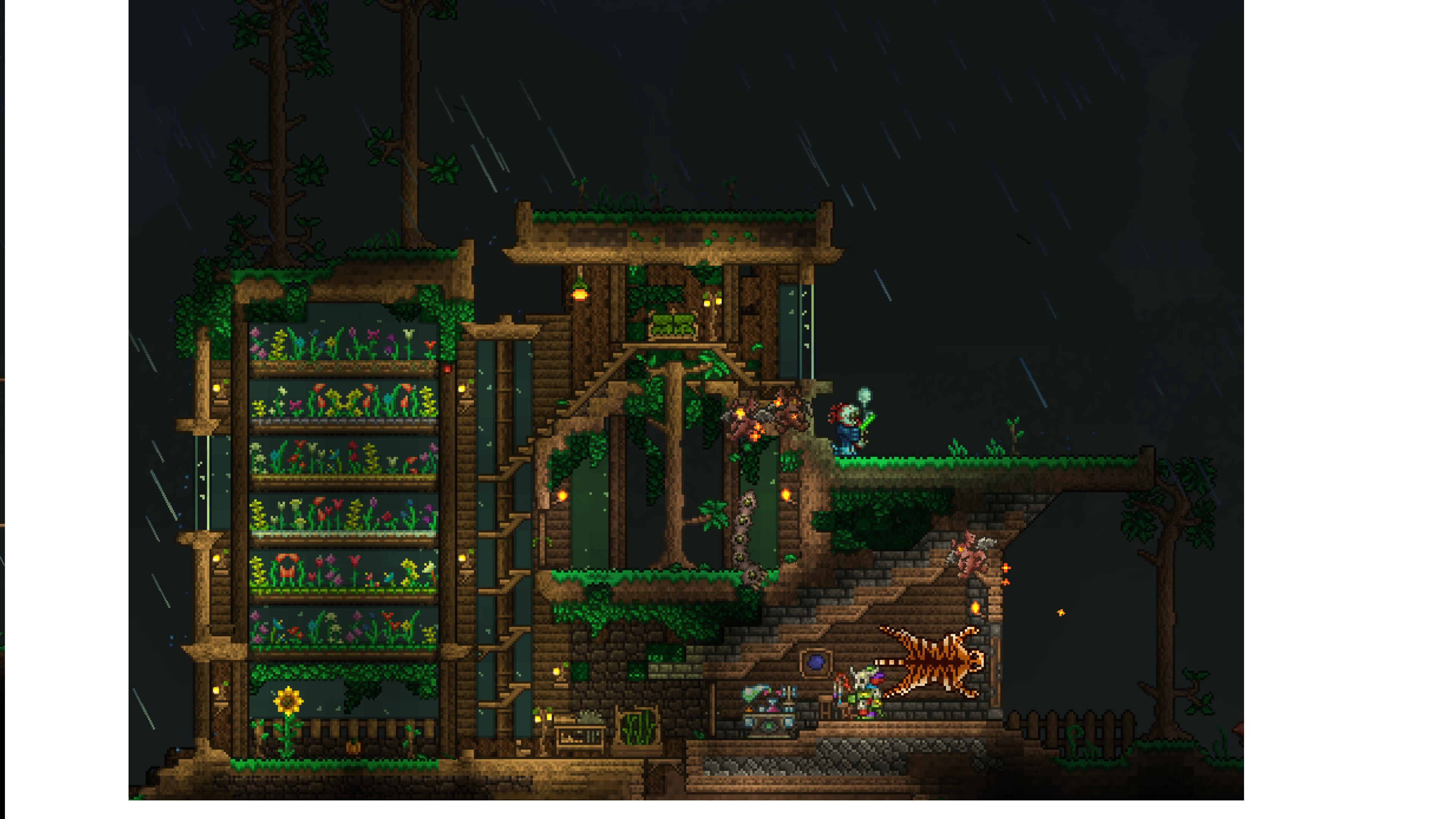 WIP of my herb farm. Also how tf do I find my captures? r/Terraria