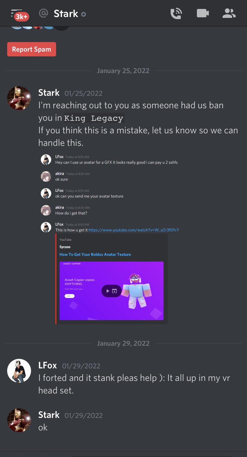 Scam going around where people will send you fake screenshots of you