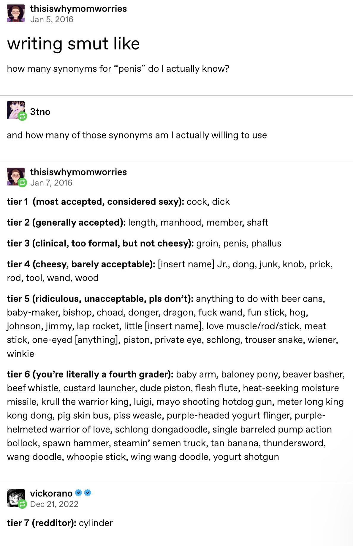 break out the thesaurus r/CuratedTumblr