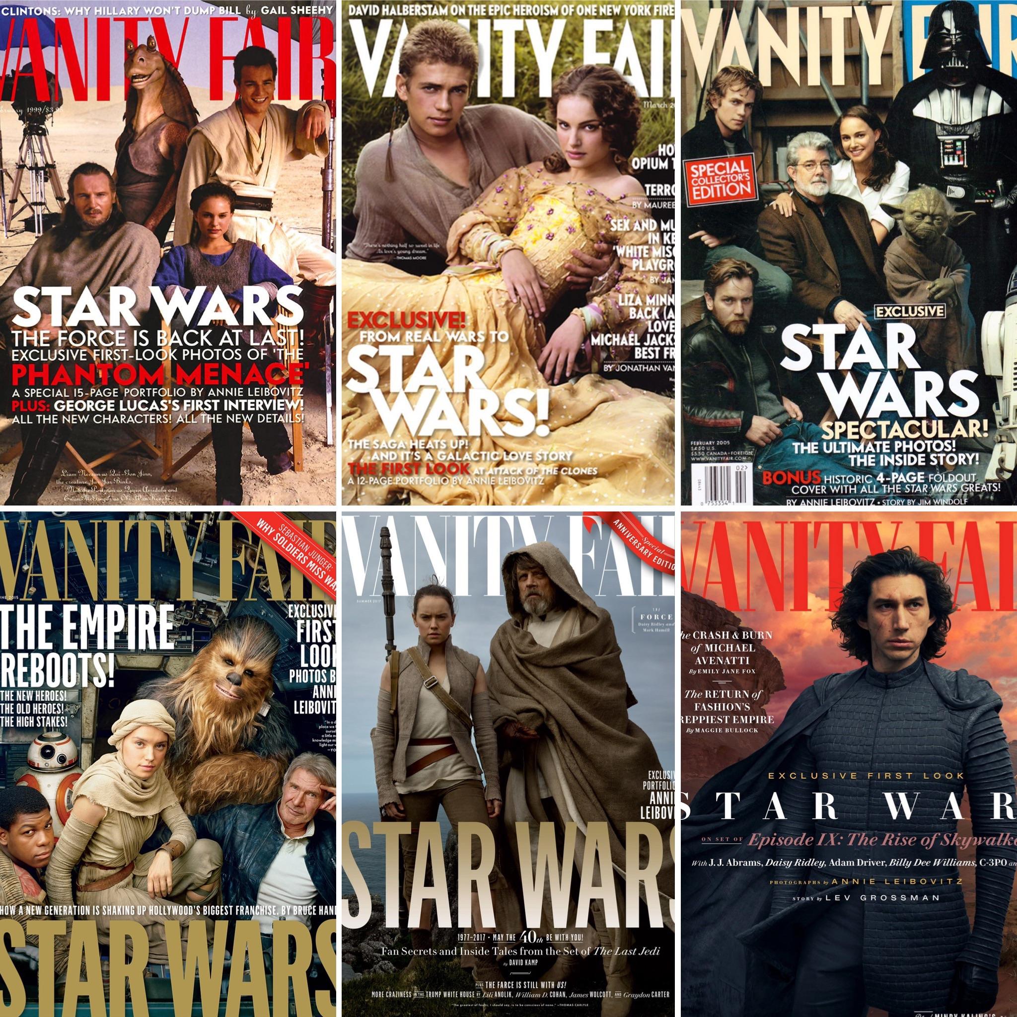 Prequel and Sequel Vanity Fair covers. r/StarWars