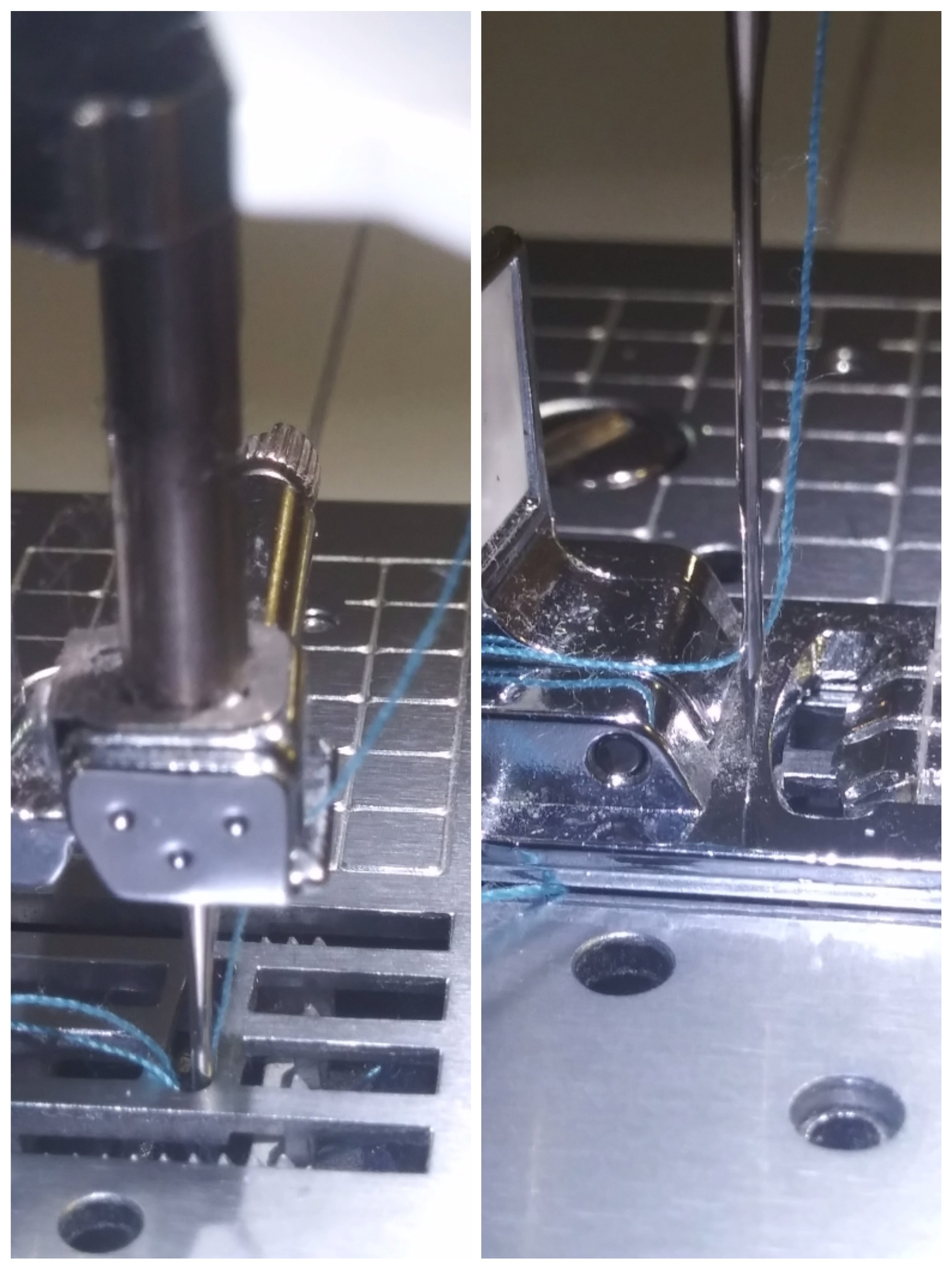 What could cause the presser foot to not line up with the needle plate