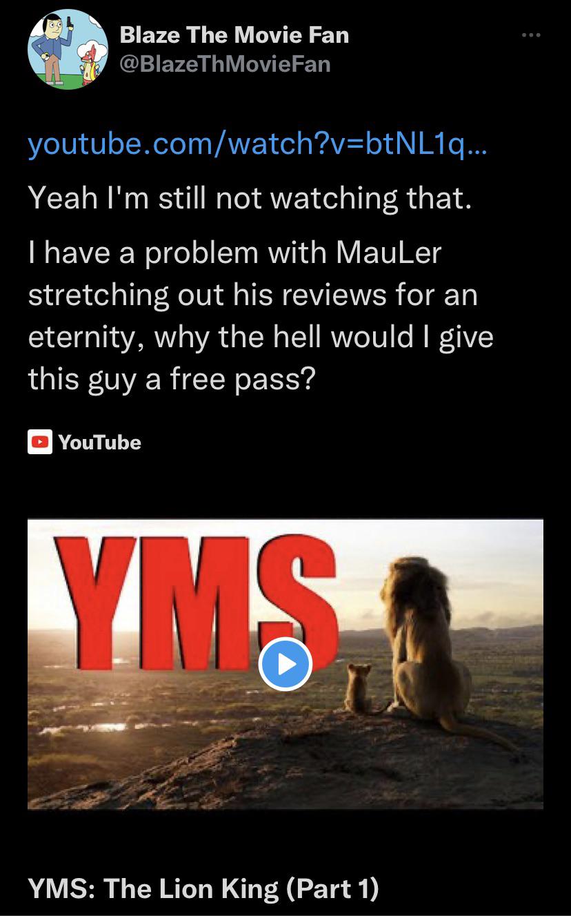 Of all people, I thought Blaze would like this. He could watch it with