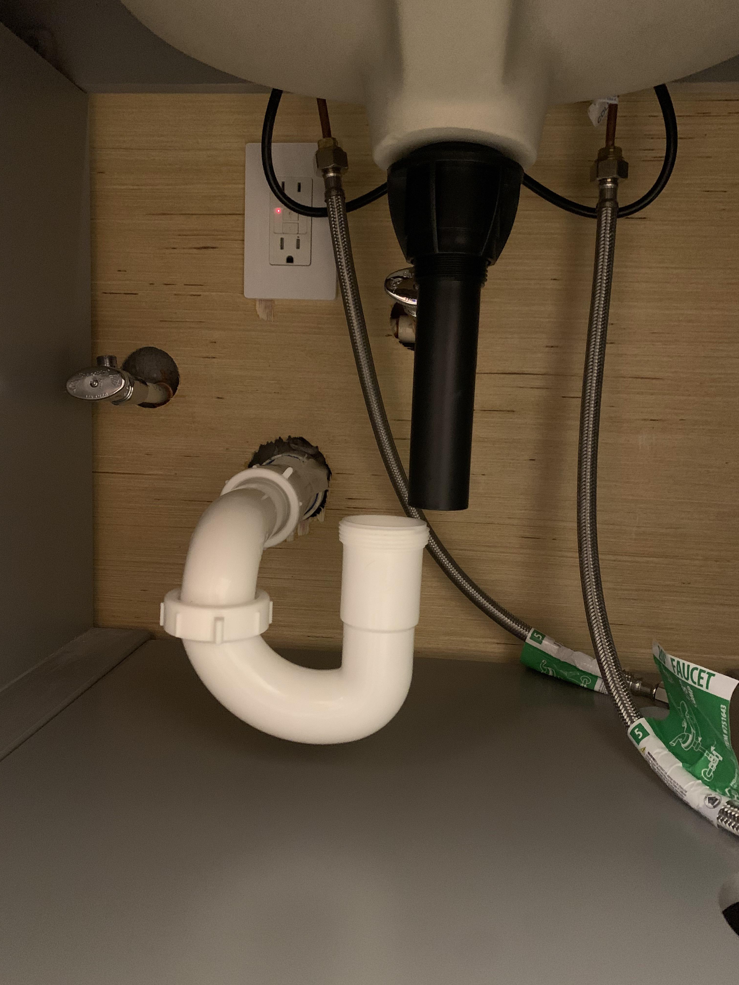 Installing new double vanity and sinks are farther apart. Any way to