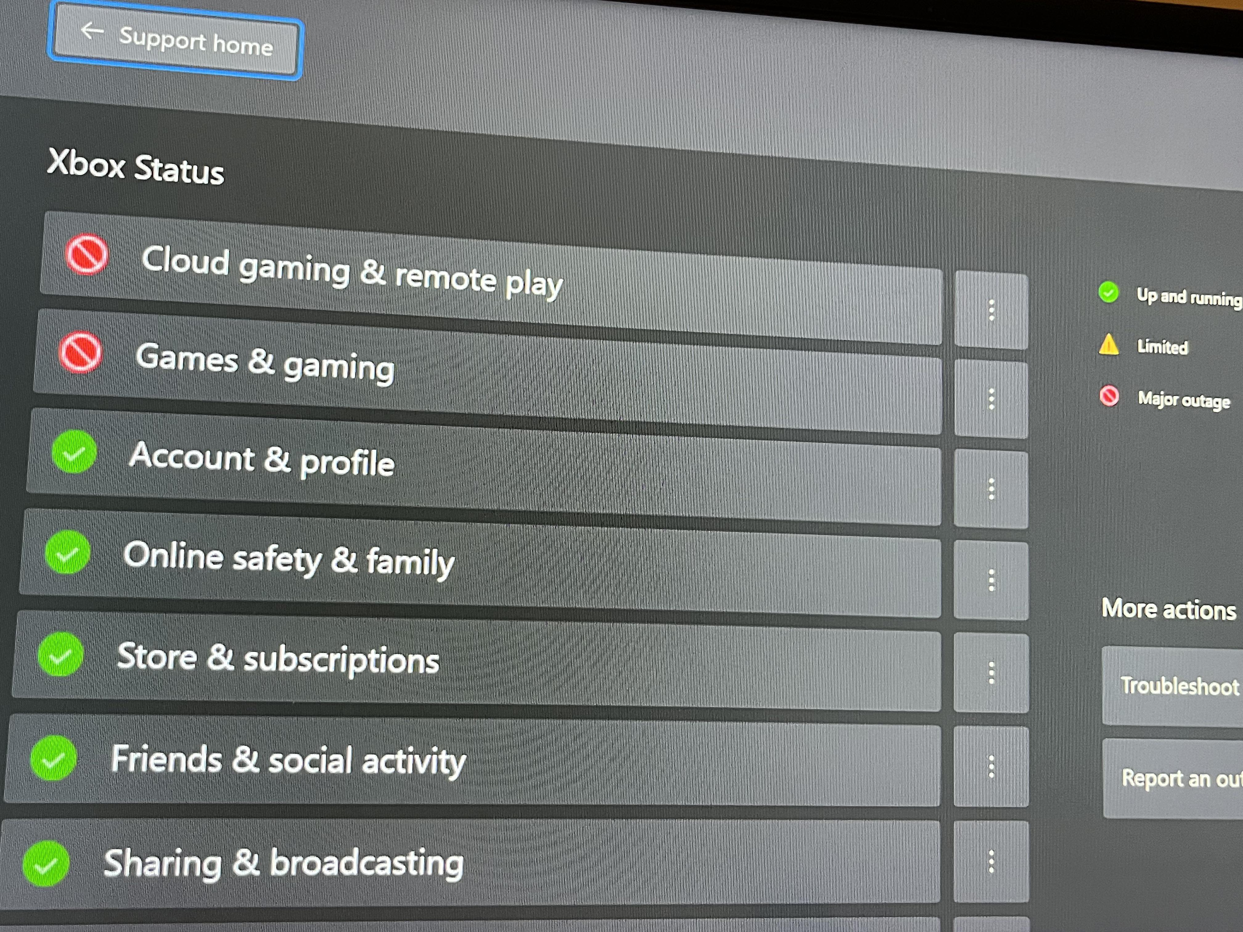 For those who are wondering, there IS a major outage for games at the