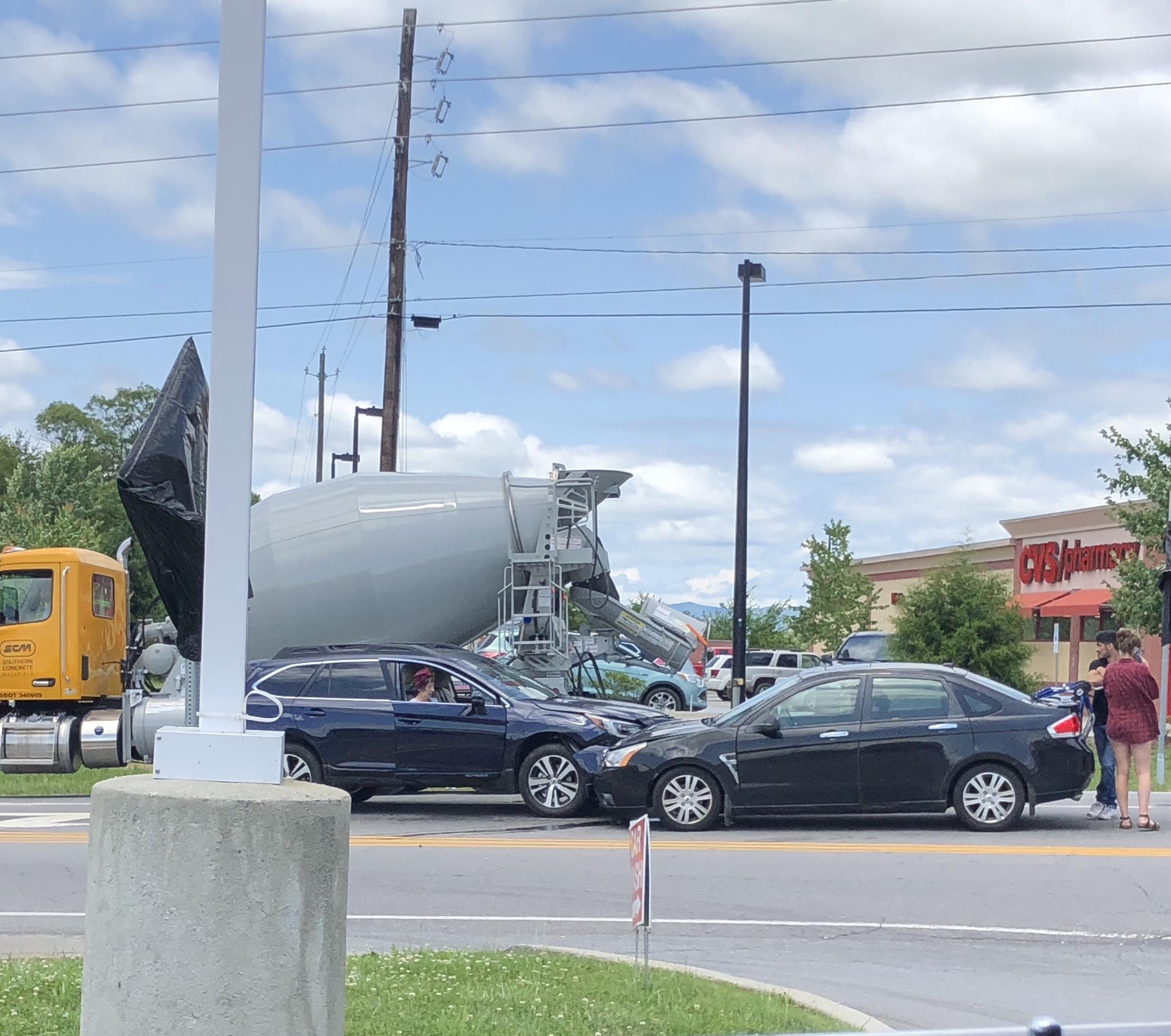 I came across this stupefying accident on Monticello Rd. in Weaverville