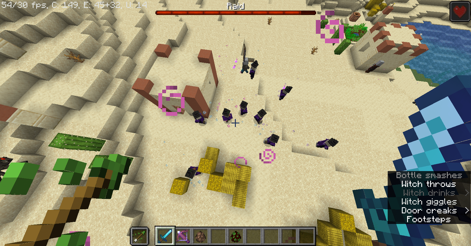 In case you didn't know, witches will throw regen potions at pillagers