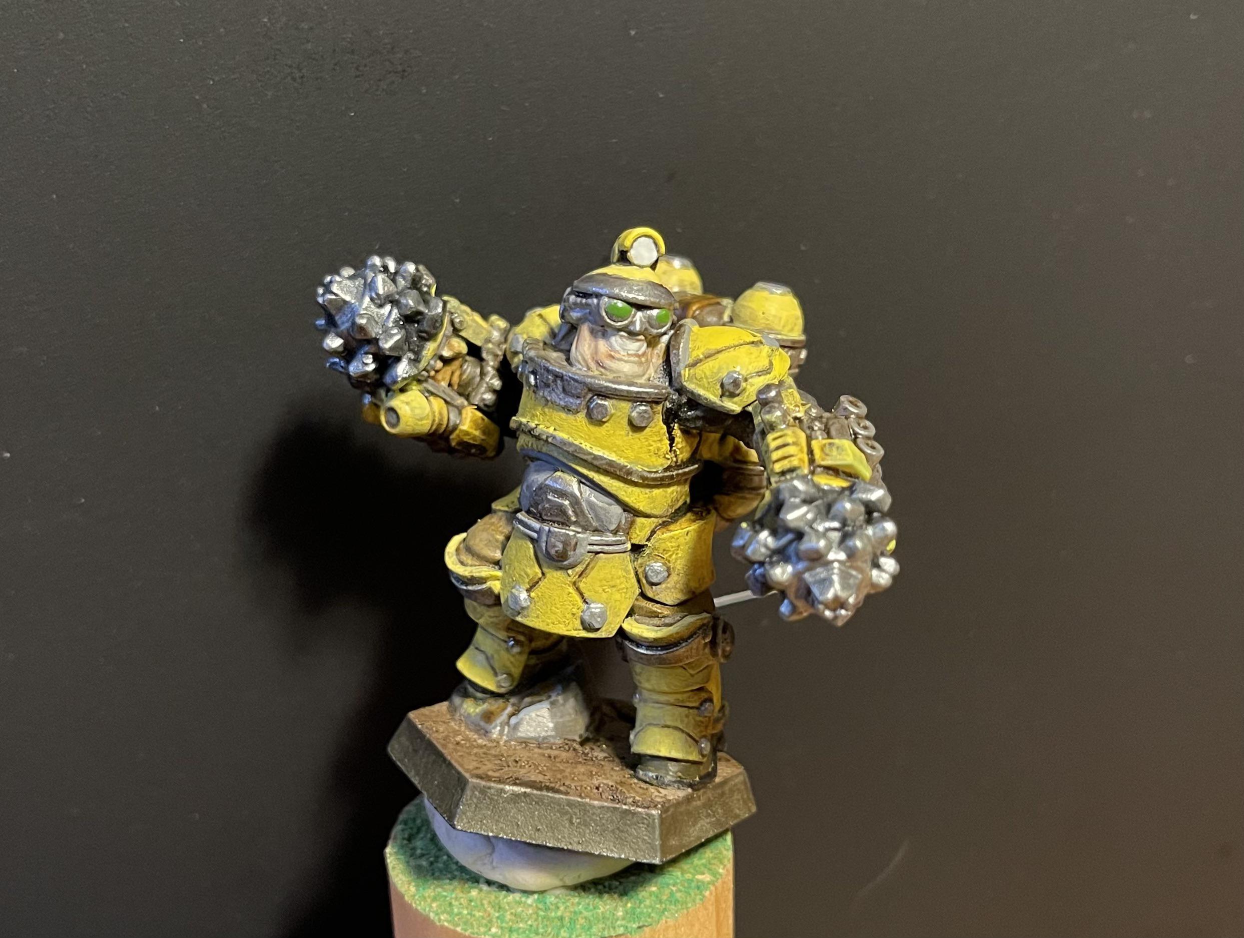 Deep Rock Galactic Driller. My First Painted Mini. minipainting