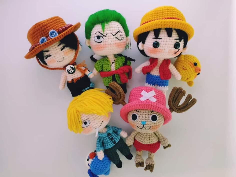 My One Piece dolls collection. r/crochet