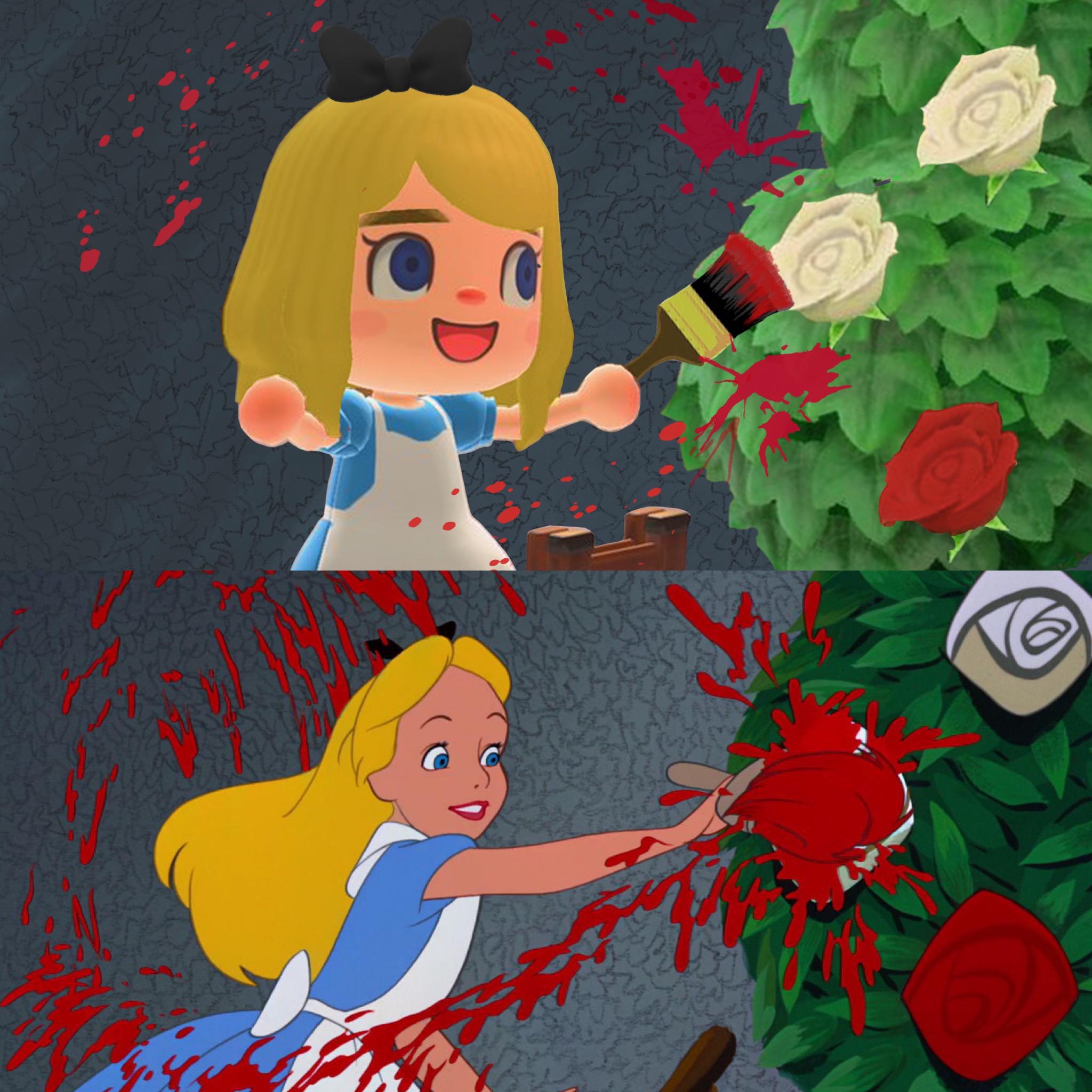 Painting the roses red...we’re painting the roses RED. 🌹 (I’m sorry, I