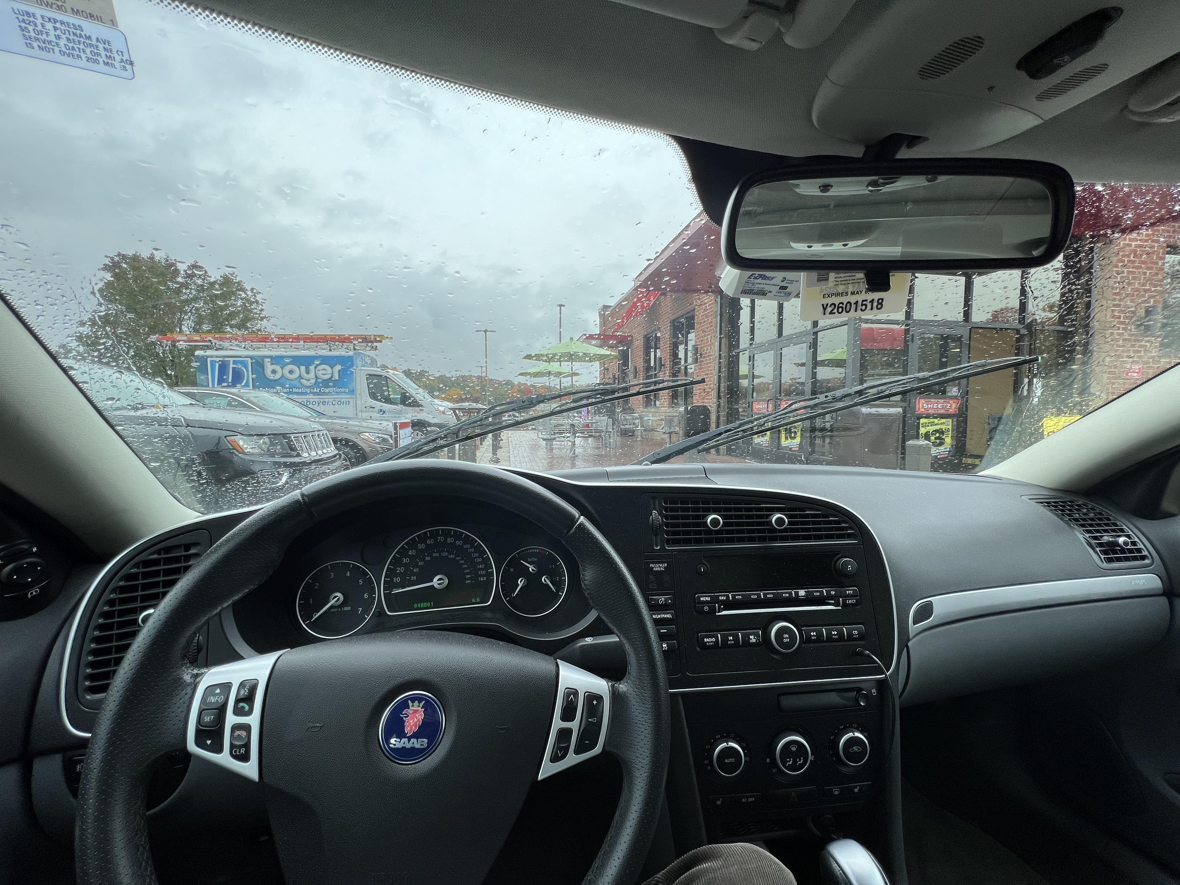 2007 93 wipers stop halfway up r/saab