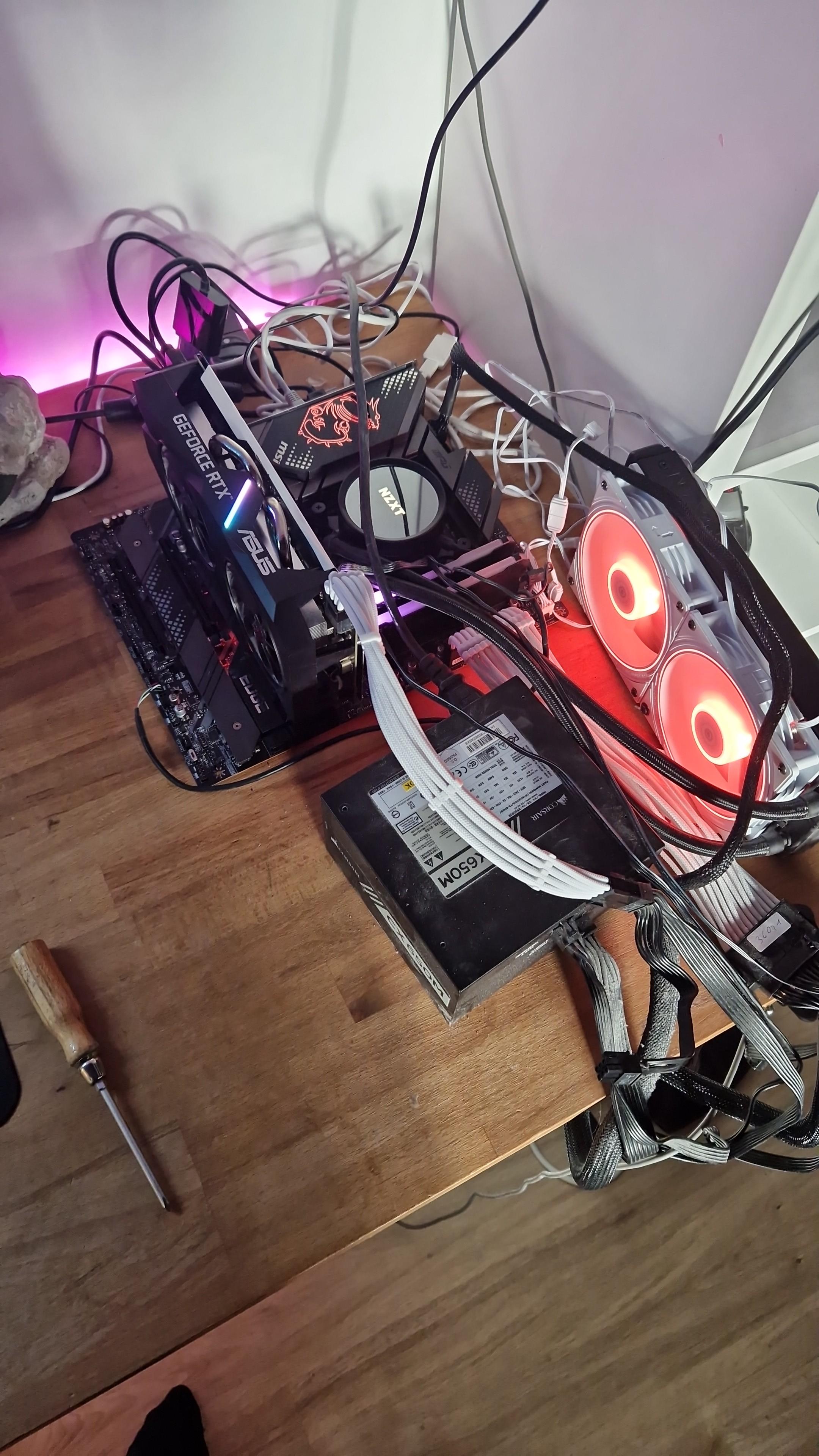 Is it fine for my pc parts to lay 2 days like that until my case