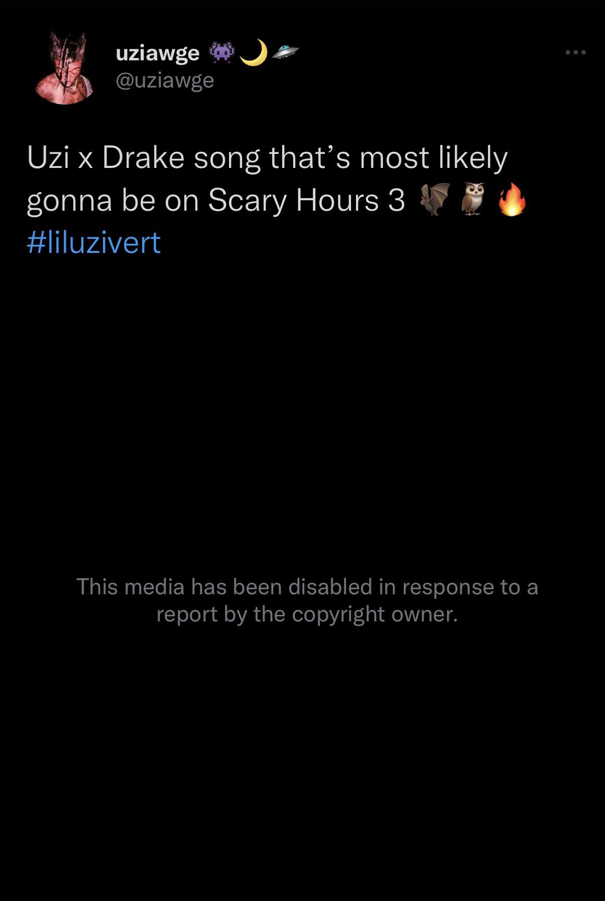 the uzi x drake snippet is being copyrighted, not saying it means