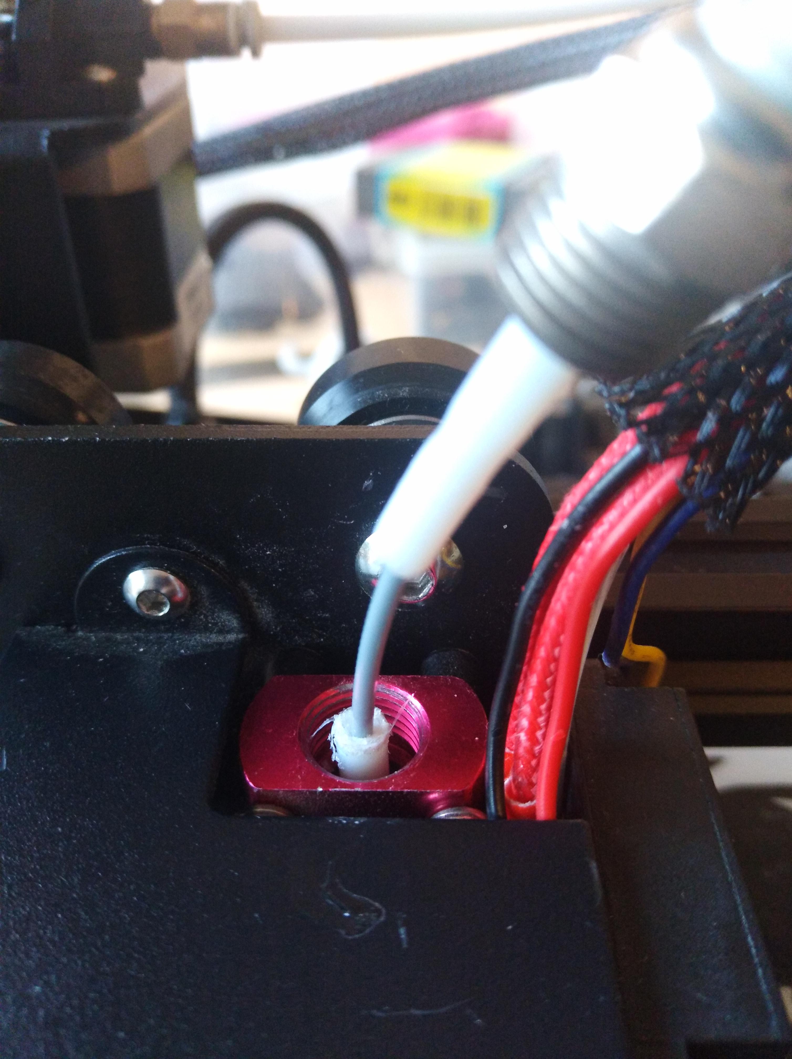 The feeder tube on my Ender3 broke and now it won't print. How do I