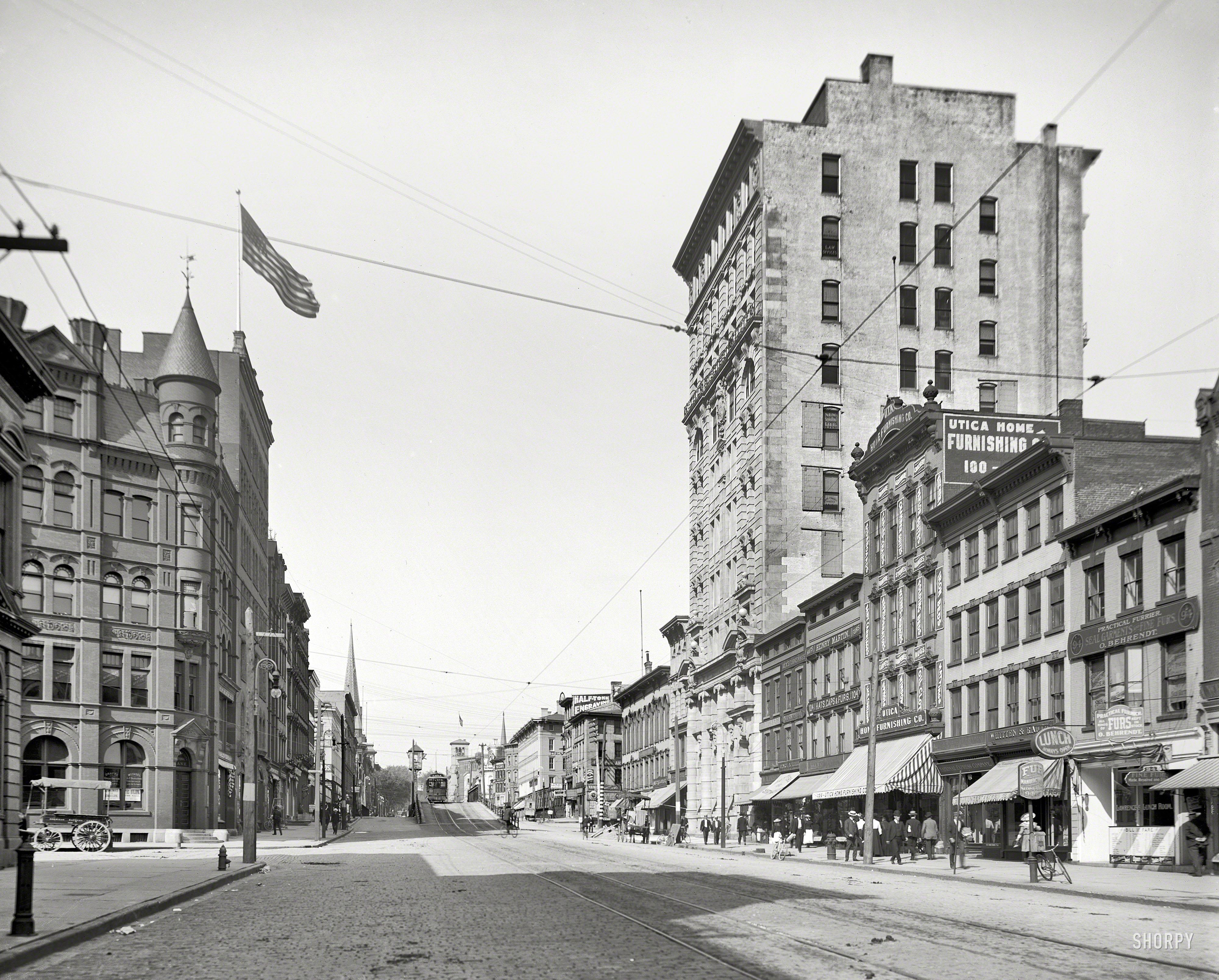 Lower Genesee Street Utica, New York. Circa 1905. r/TheWayWeWere