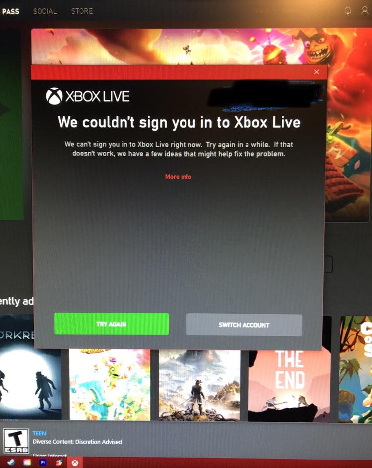 I cant sign into my xbox acccount on pc. I changed my password and