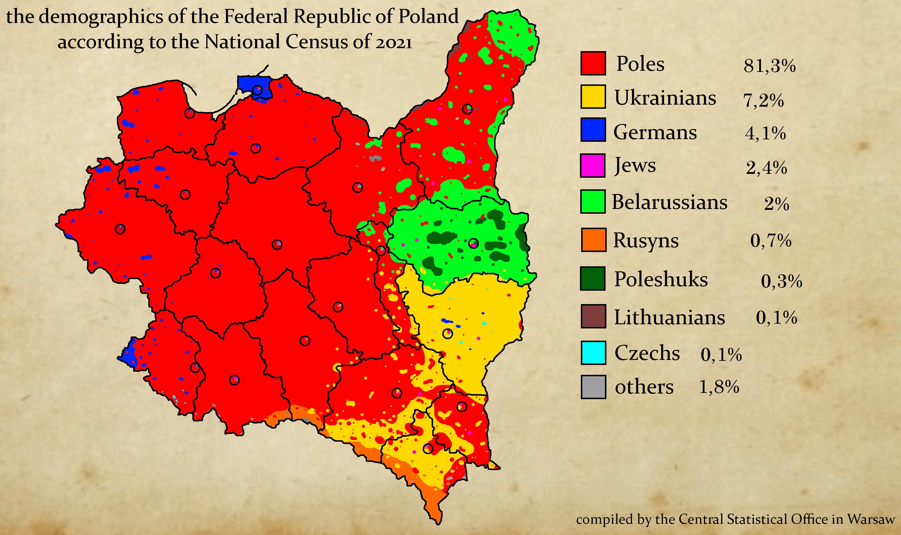 a followup on my Federal Republic of Poland map the demographics r