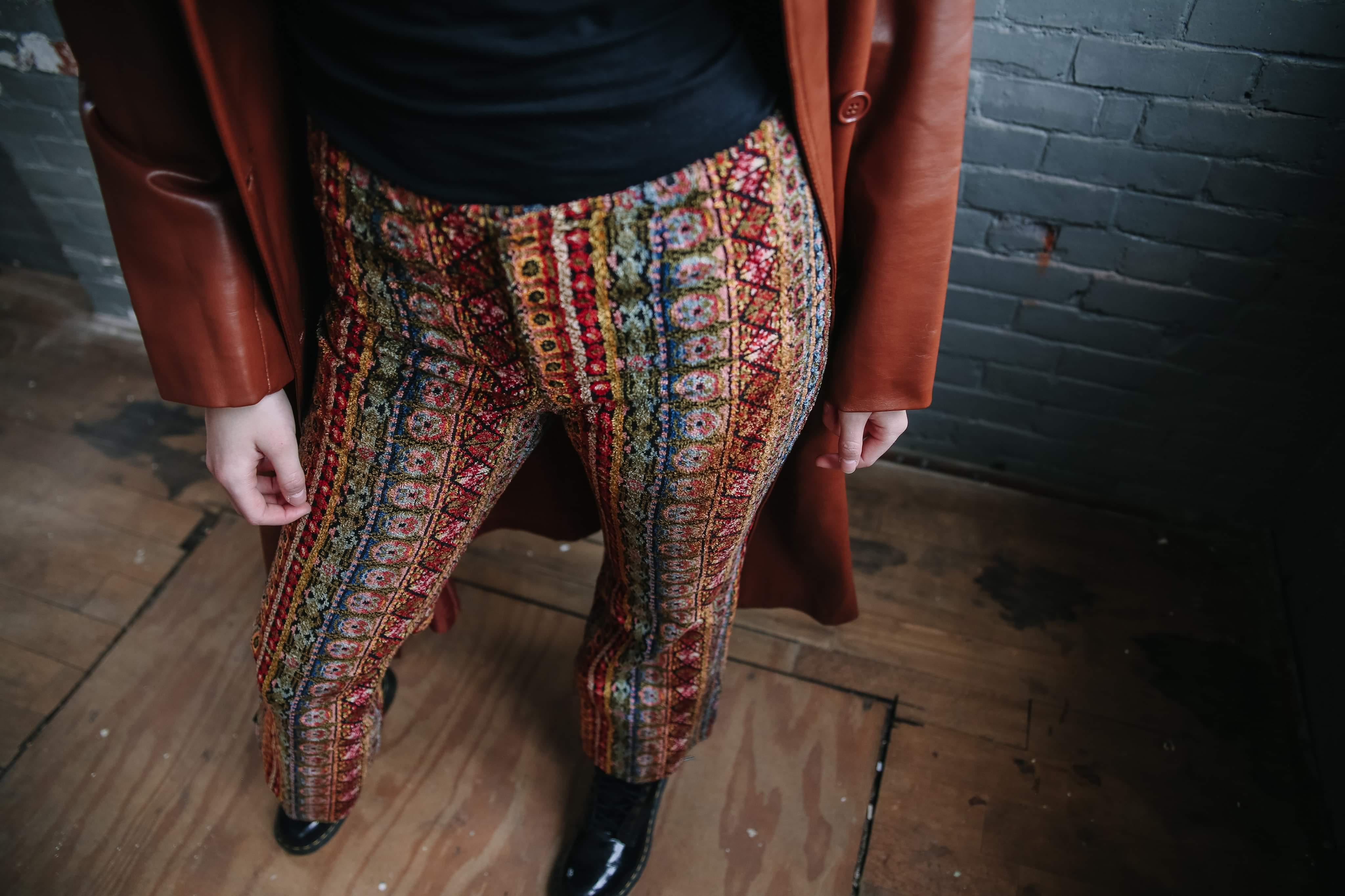 Found these '70s brocade upholstery bell bottoms at the bins last