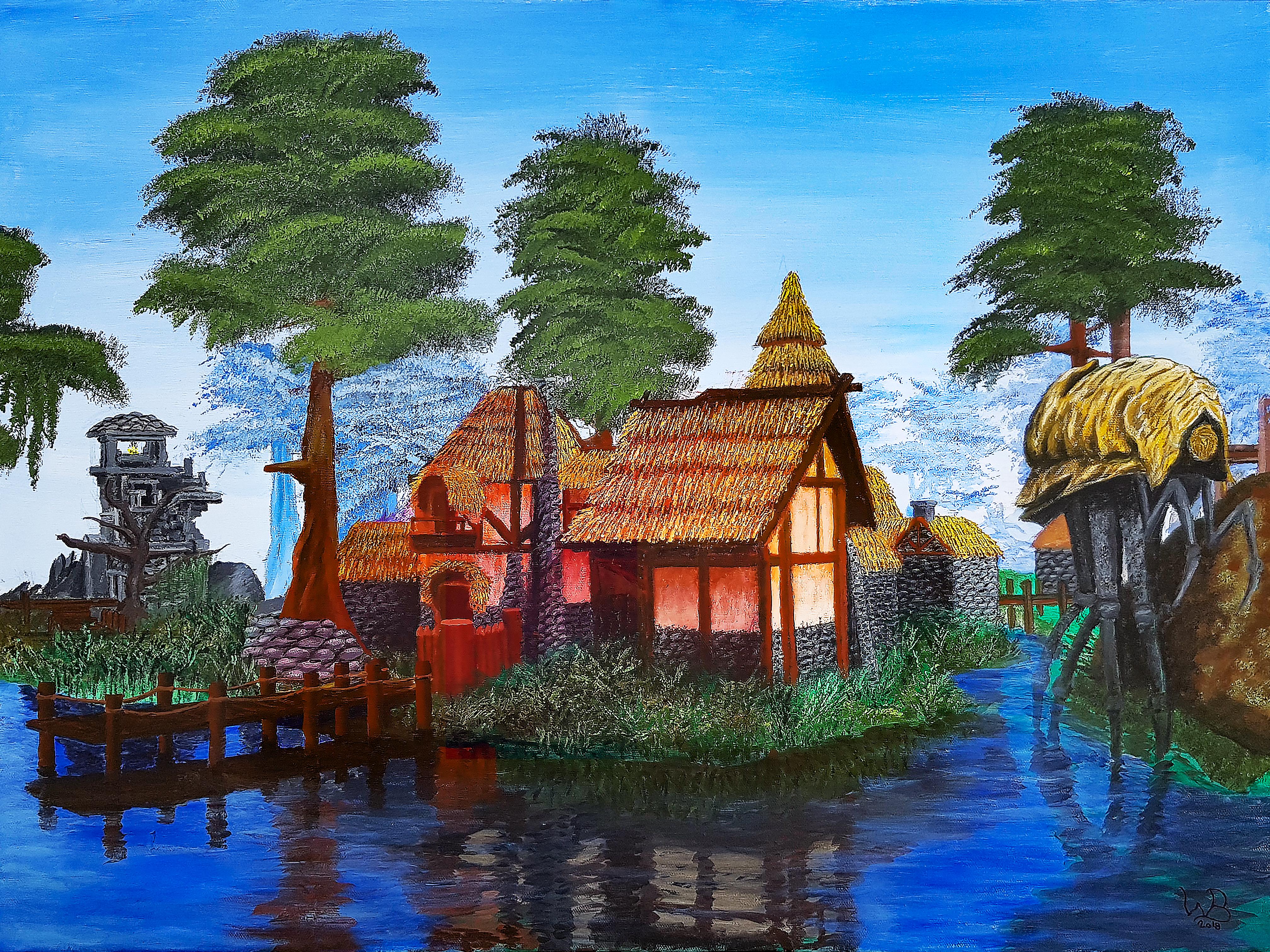 My Elder Scrolls painting is finally finished. D (Details in the