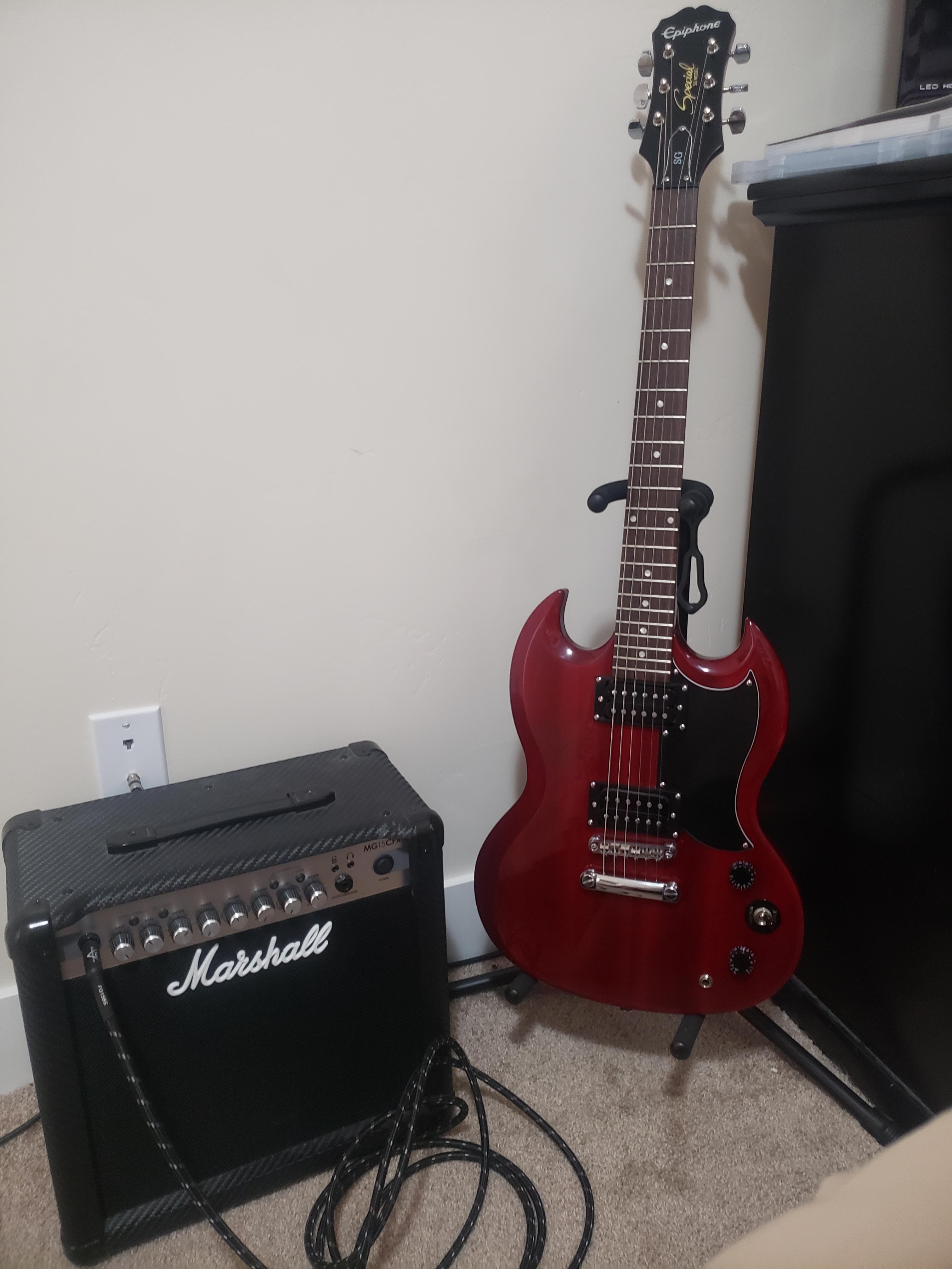 Just my new Epiphone Special SG Model and I love it. (Also with the