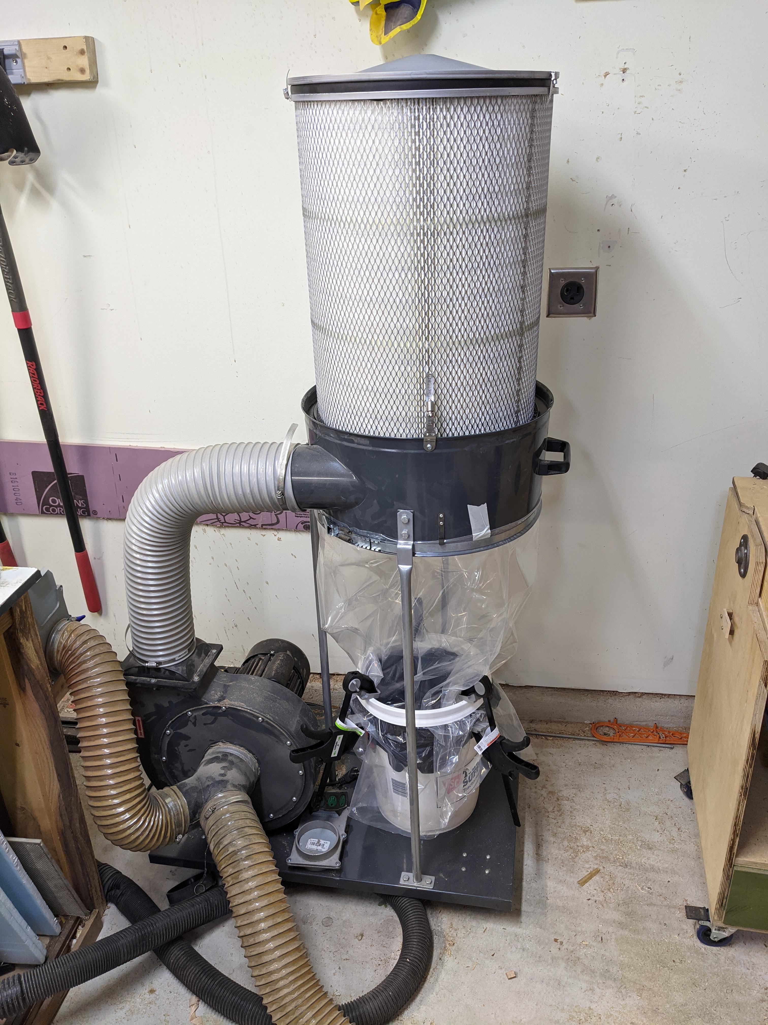 I upgraded my filter on my Harbor Freight dust collector, makes a huge