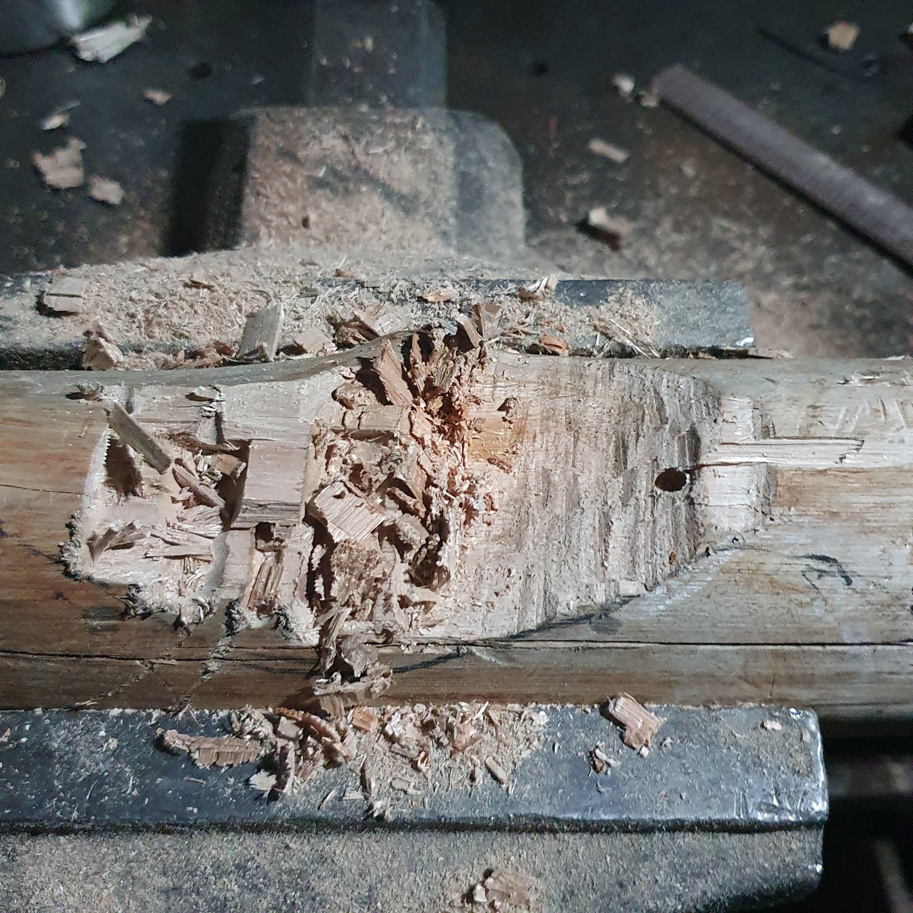 I created a new template and cut it wood