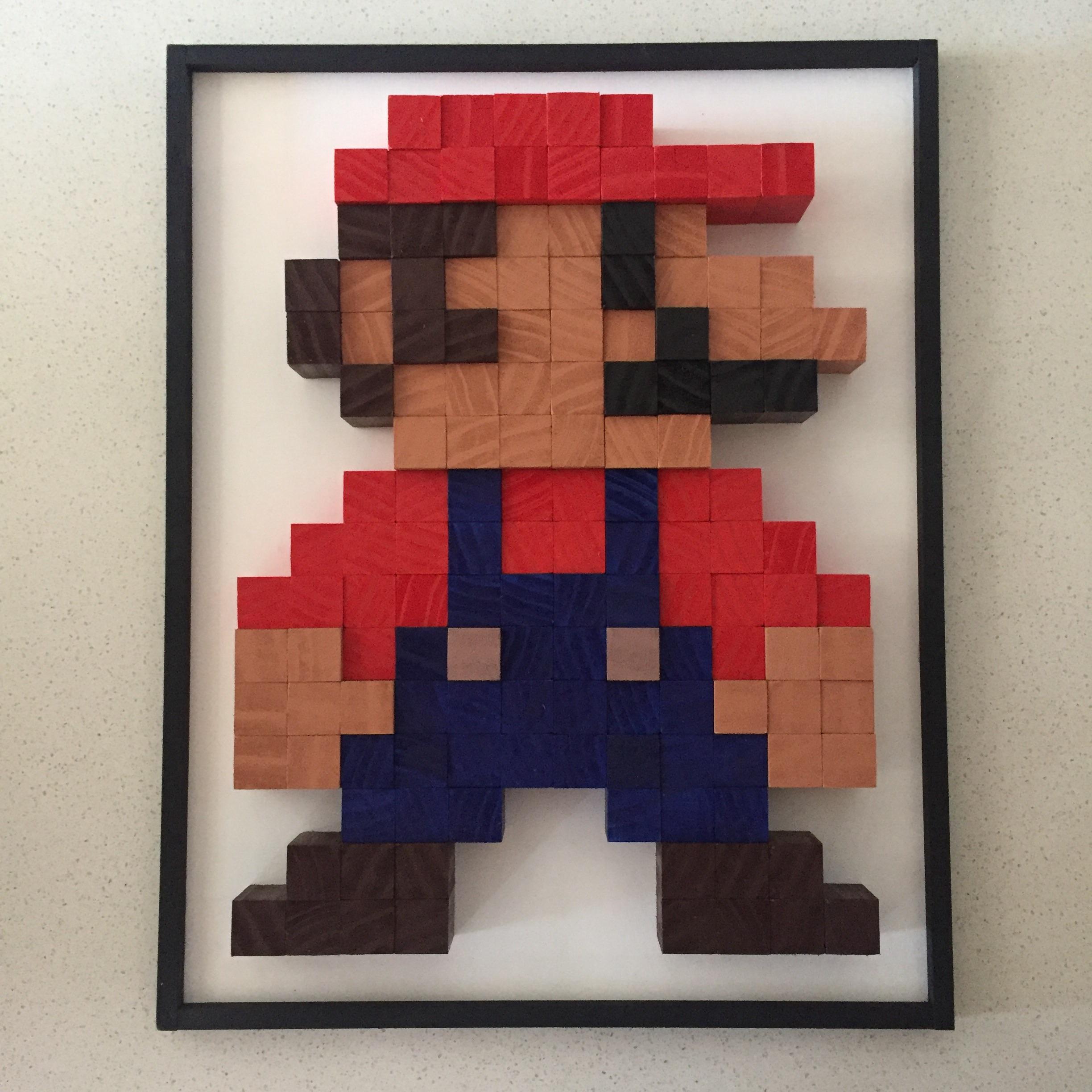 I made this 8 bit super mario pixel art. What do you guys think