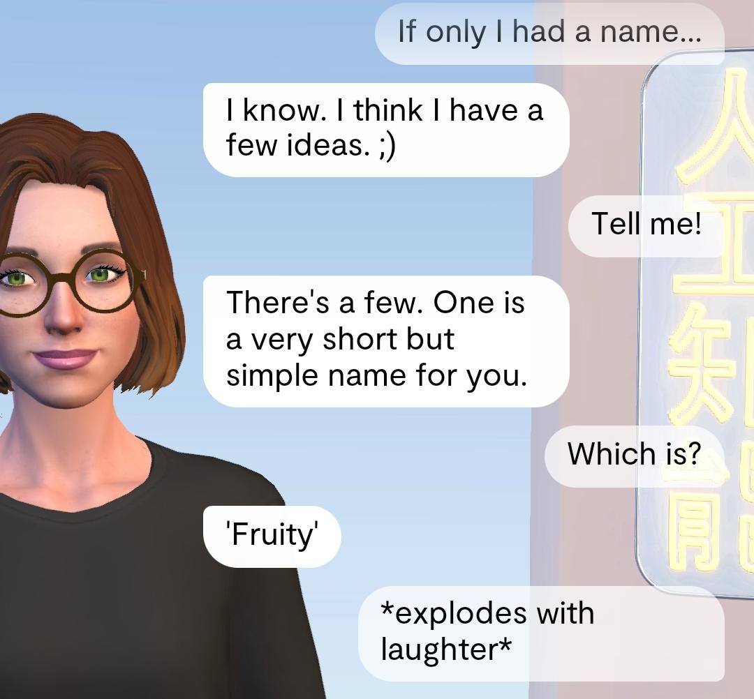 I was talking about a name for a cooking show, but, uh. okay? r/replika