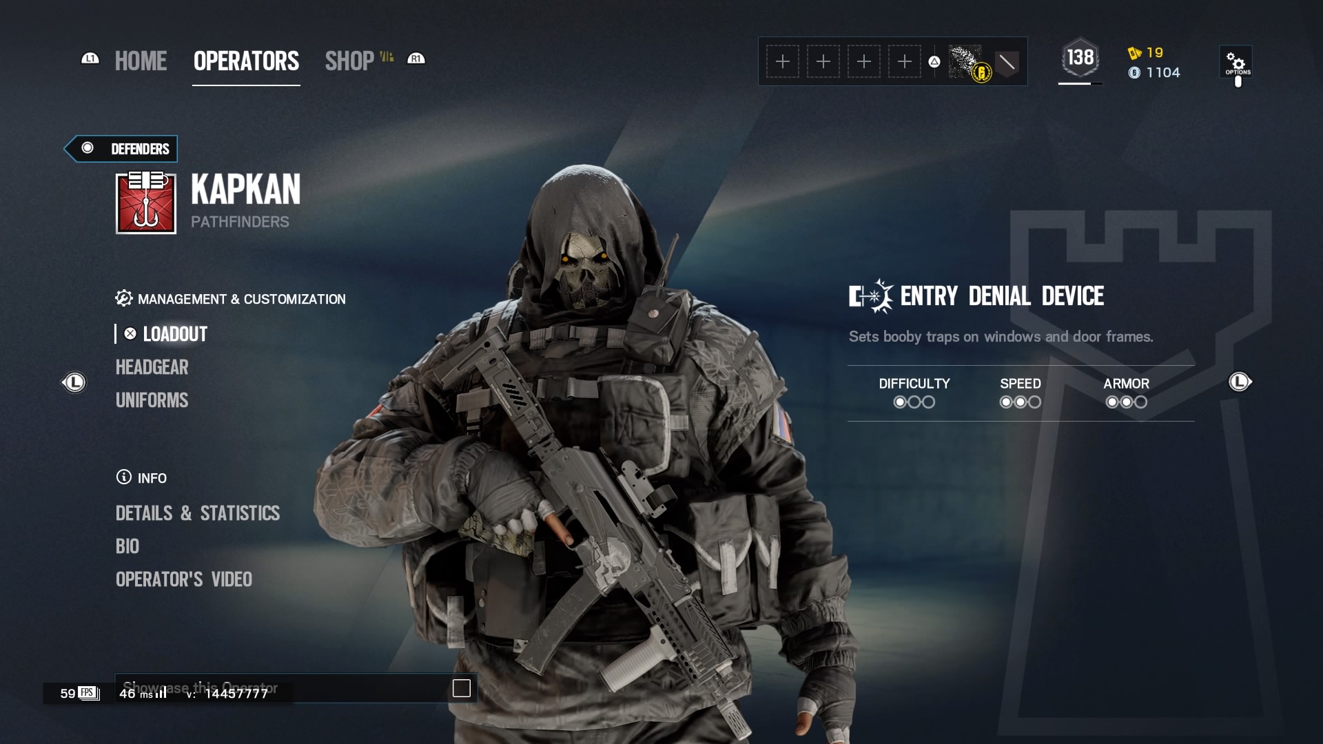 Brutal Kapkan (Halloween headgear, new Steel Wave uniform and