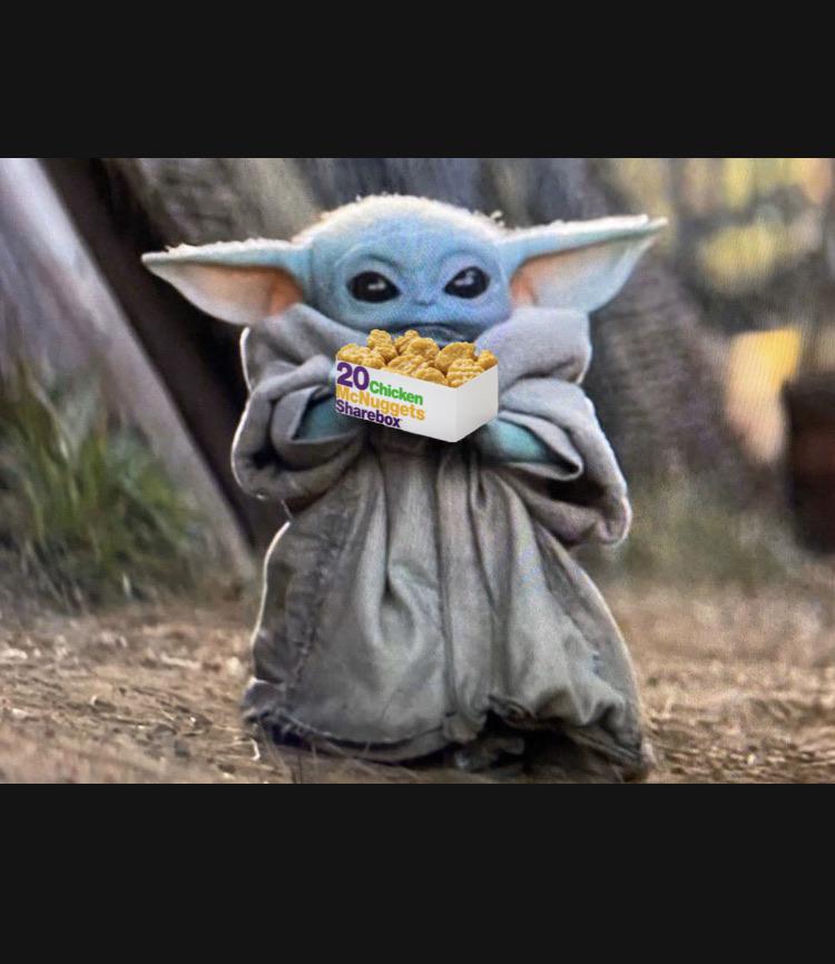 Baby Yoda Chicken Nuggies Movie Wallpaper