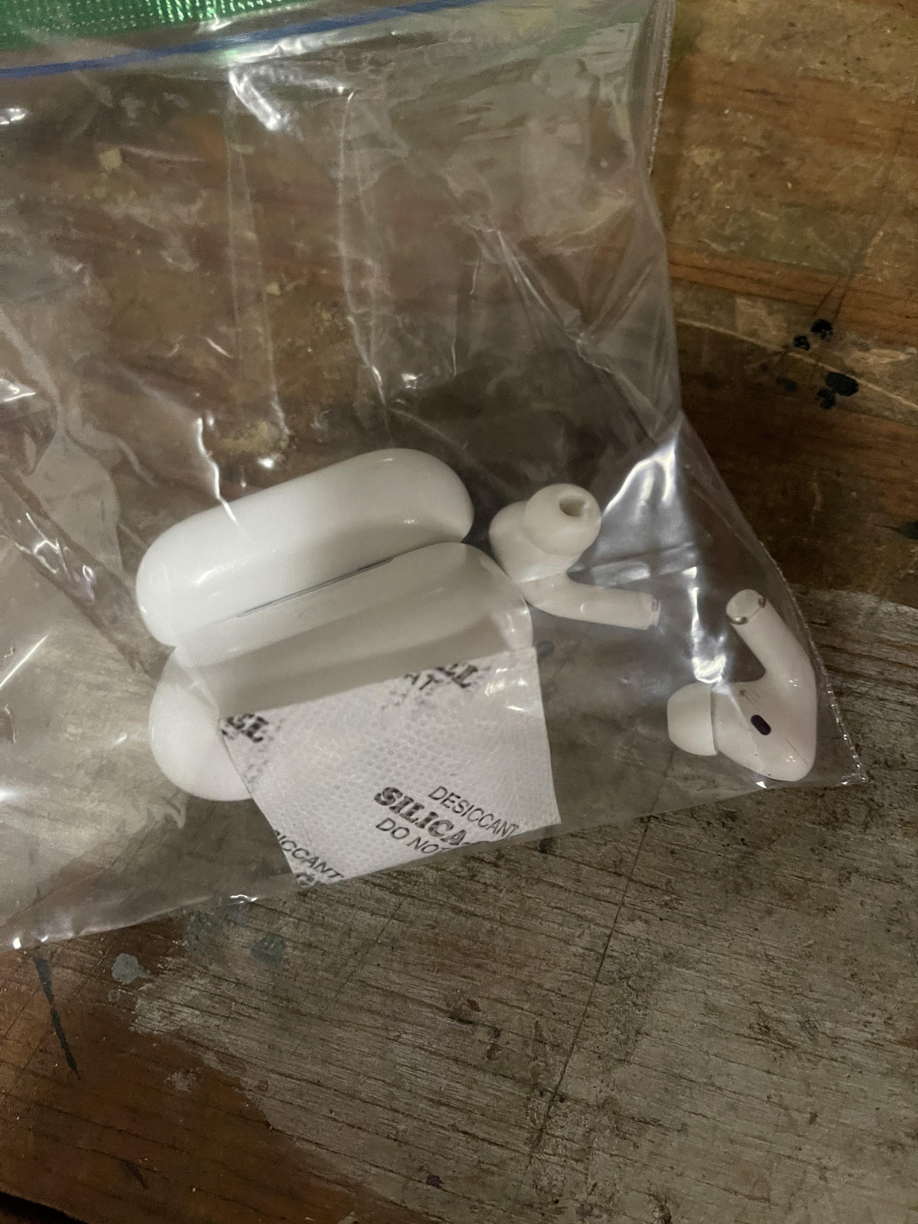 Just washed my AirPods. Let’s see if some rice can save them. r