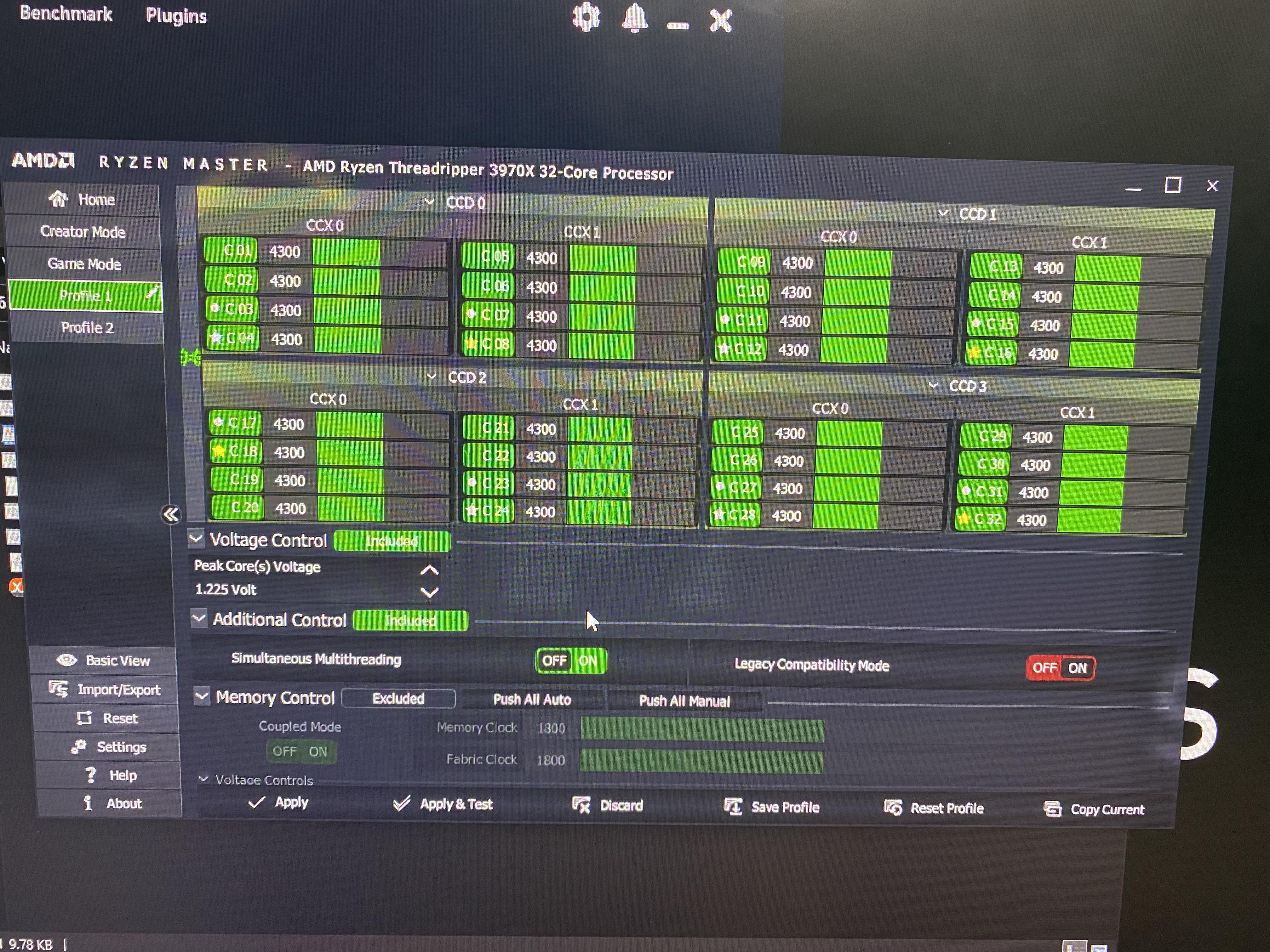 Amd Ryzen Master Overclocking For Amd Threadripper 3970x 32 Core What Should I Do Under Volt Or Over Volt Got No Idea What Is Better Moneromining