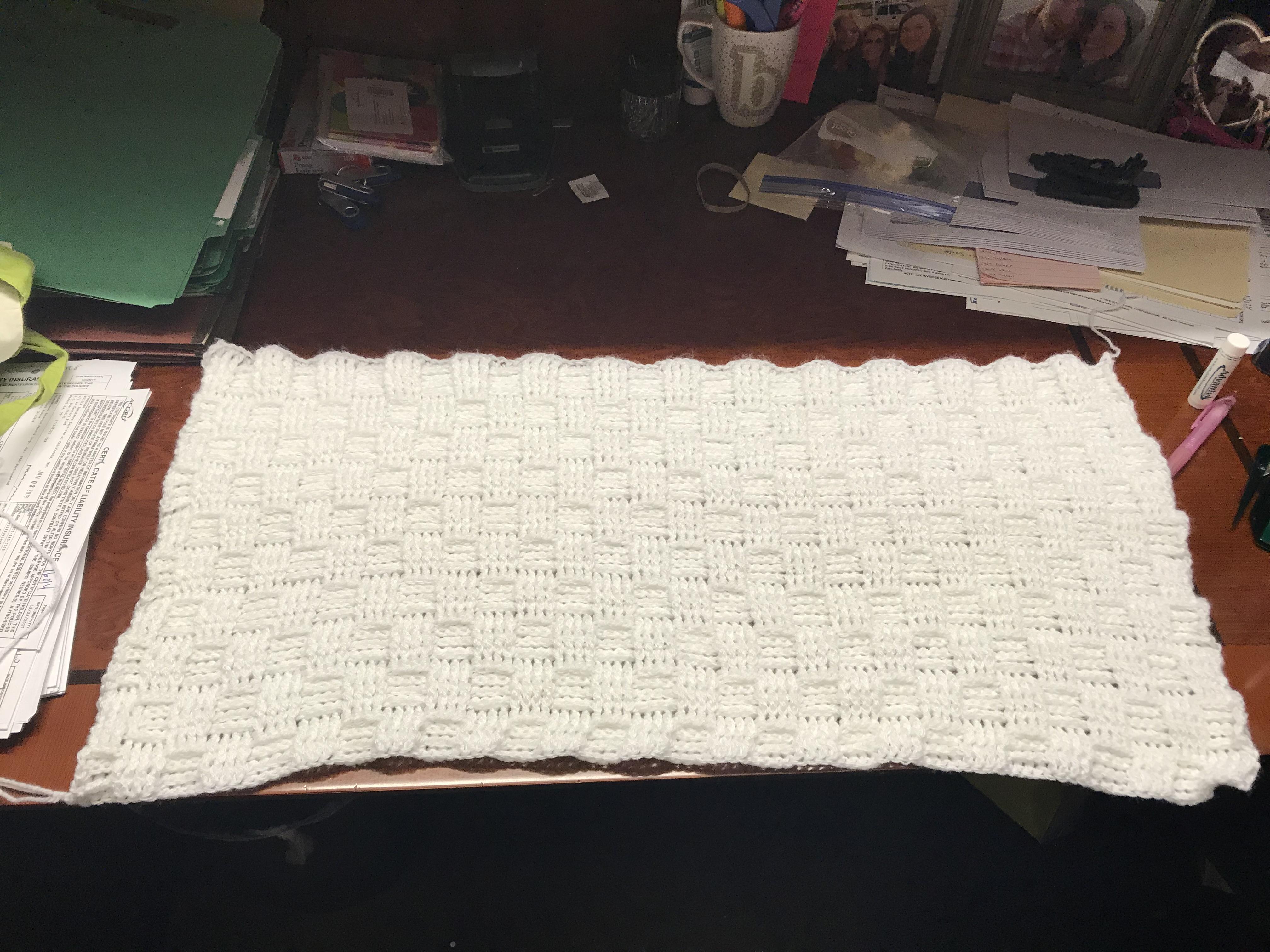 Just about half way done with my baby blanket! r/crochet