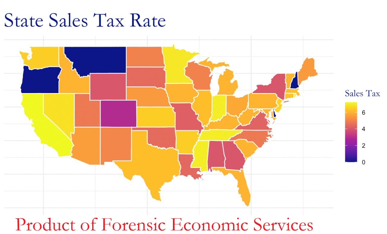 [OC] Only 5 States Have No Sales Tax r/dataisbeautiful