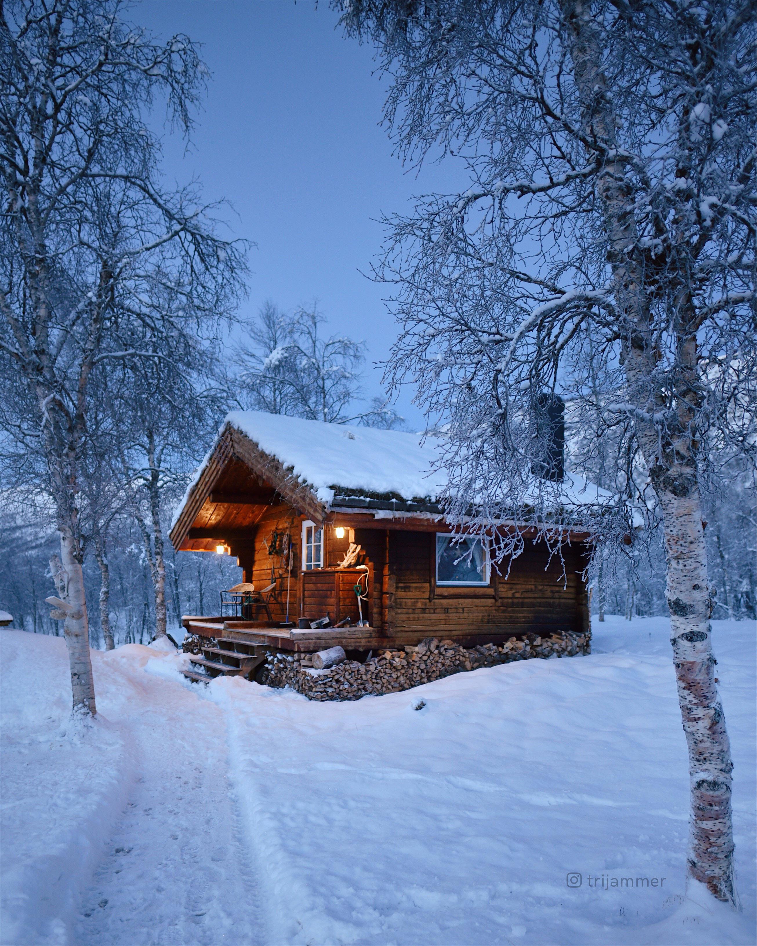 Cosy wood cabin in northern Norway r/pics