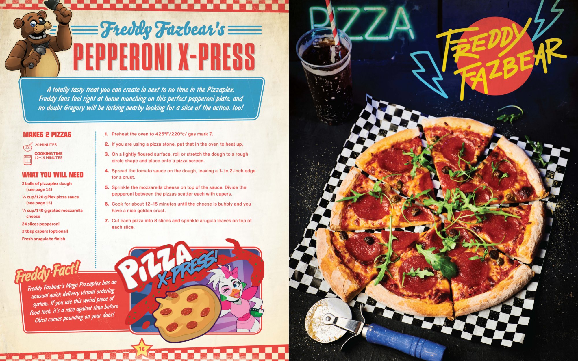 Five Nights at Freddy’s Official Cookbook Pepperoni XPress Page