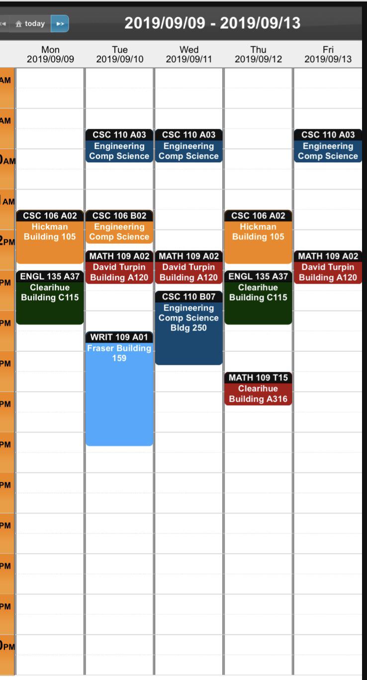 How’s my fall term schedule? r/uvic