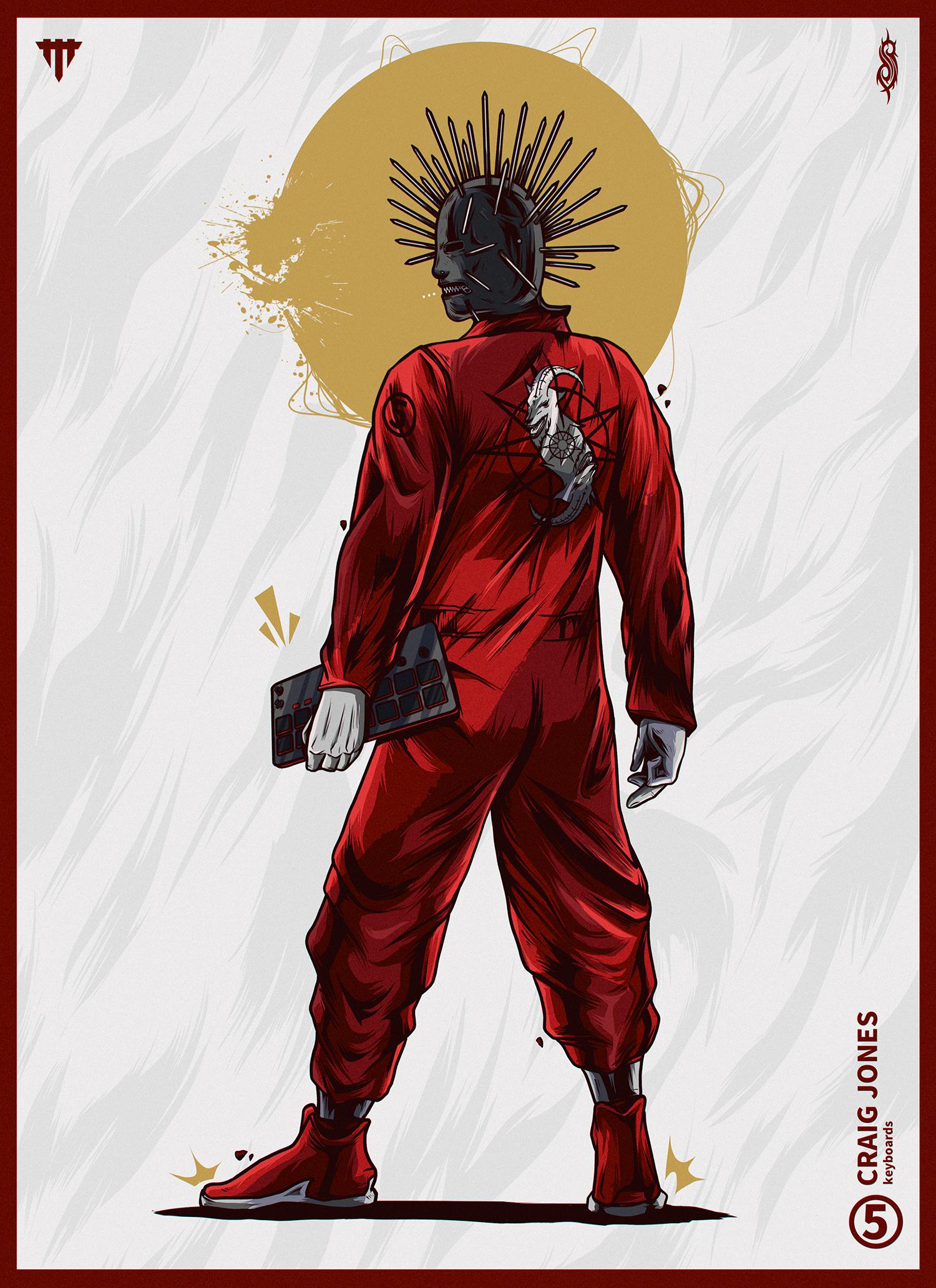 6th illustration from my slipknot poster series Craig Jones r/Slipknot