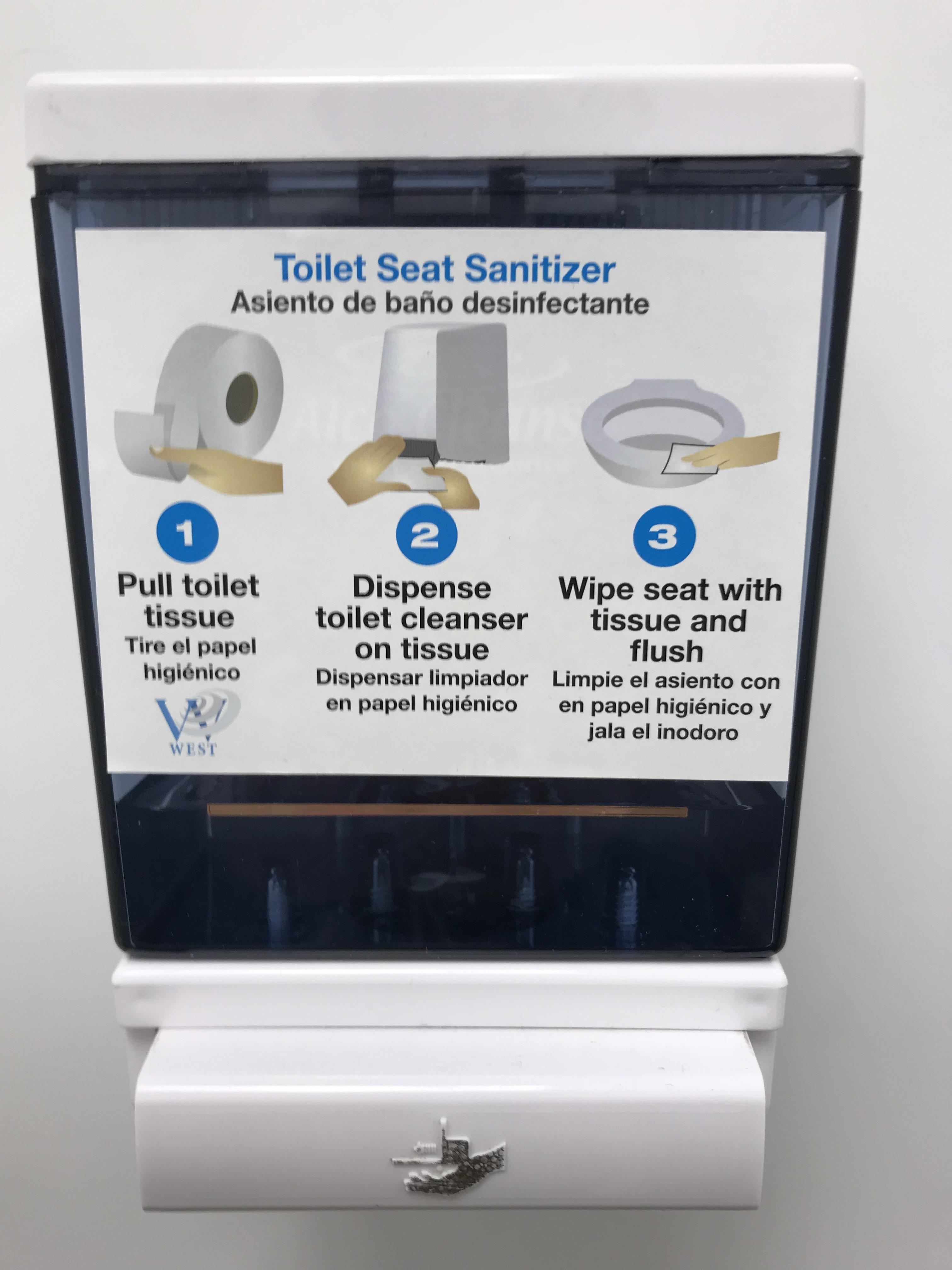 This bathroom has sanitizer for the toilet seat r/mildlyinteresting