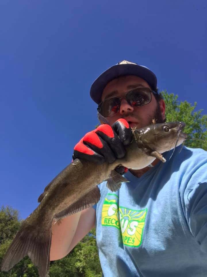 Caught this cat with a tortilla, the Texas way. r/Fishing