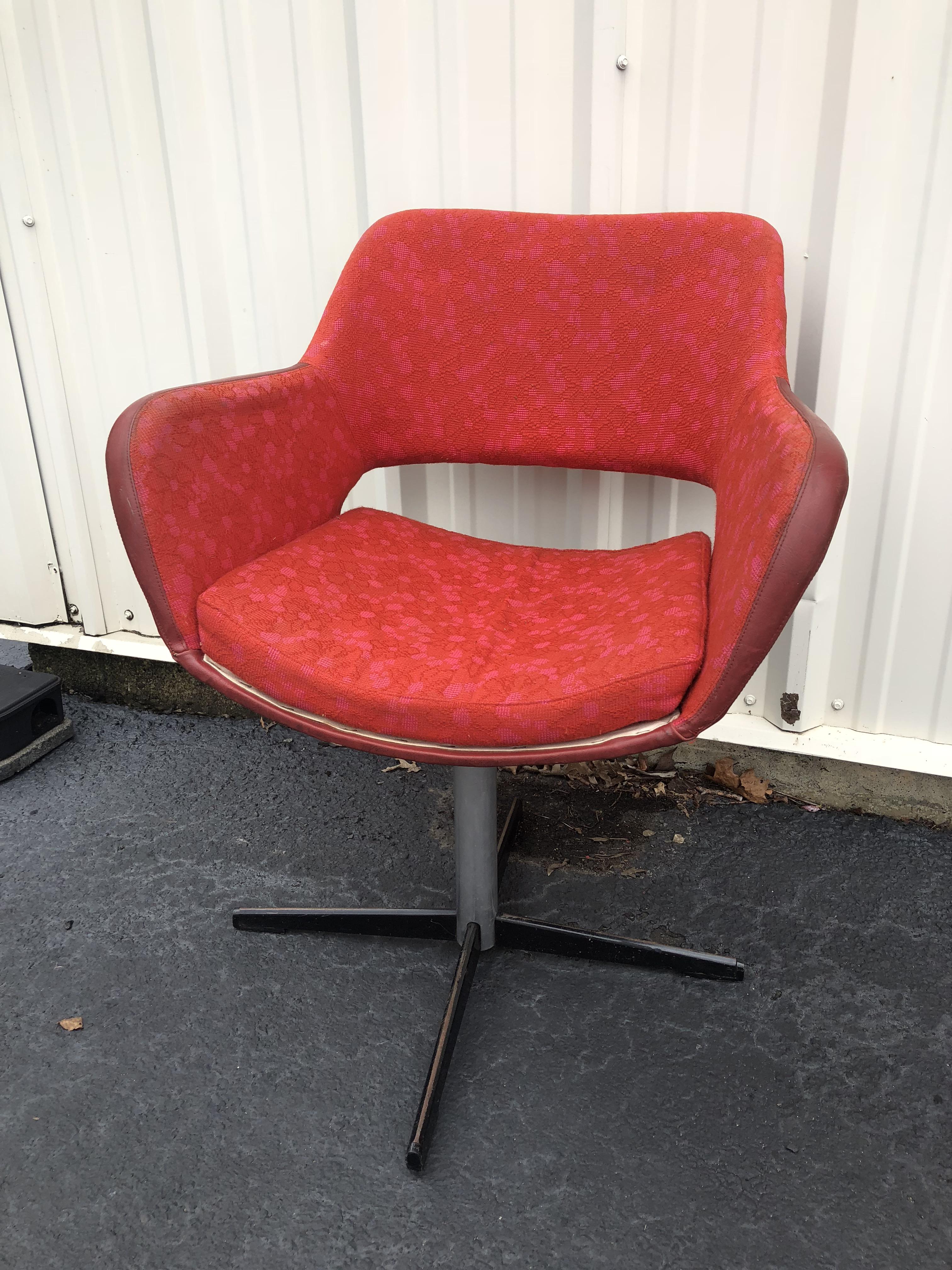 Retro Swivel Chairs For Living Room Funky retro swivel chair with original fabric ThriftStoreHauls