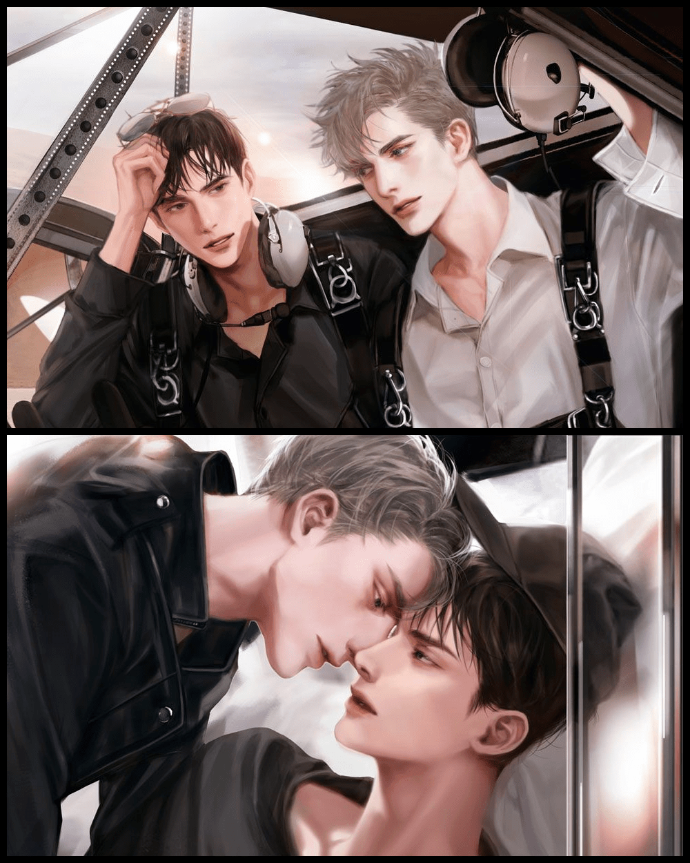 More book art of Tay and Ilay from the BL [Passion] r/bishounen